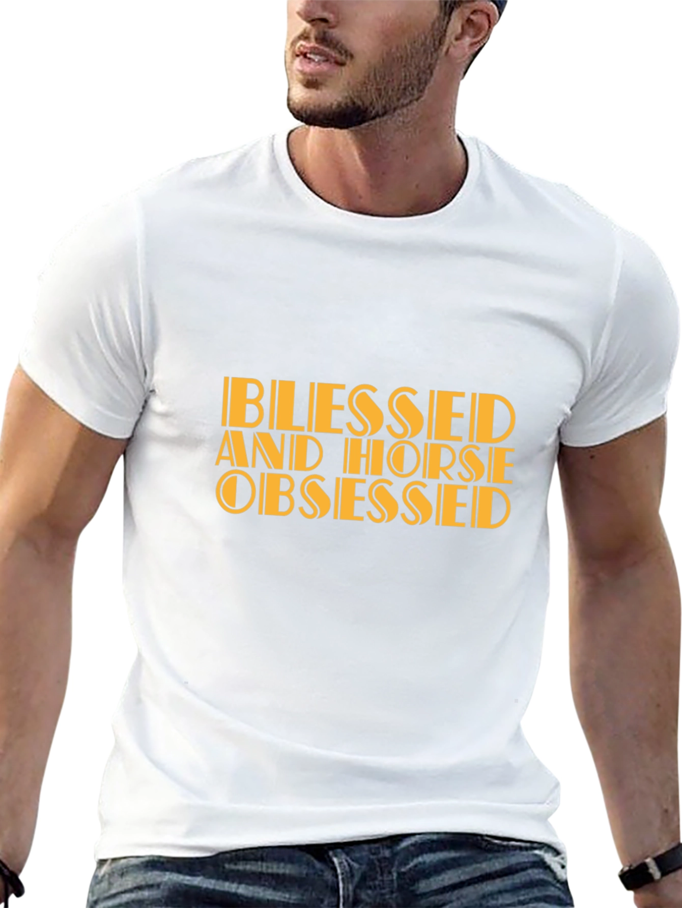 Blessed and Horse Obsessed Graphic Tee