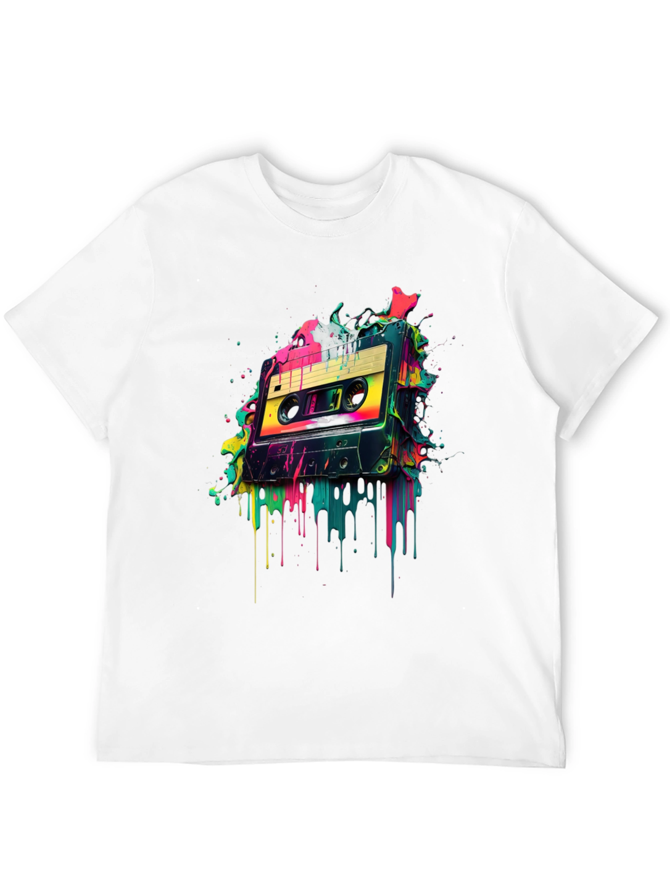 Retro Cassette Tape Graphic Tee - 80s Vibes