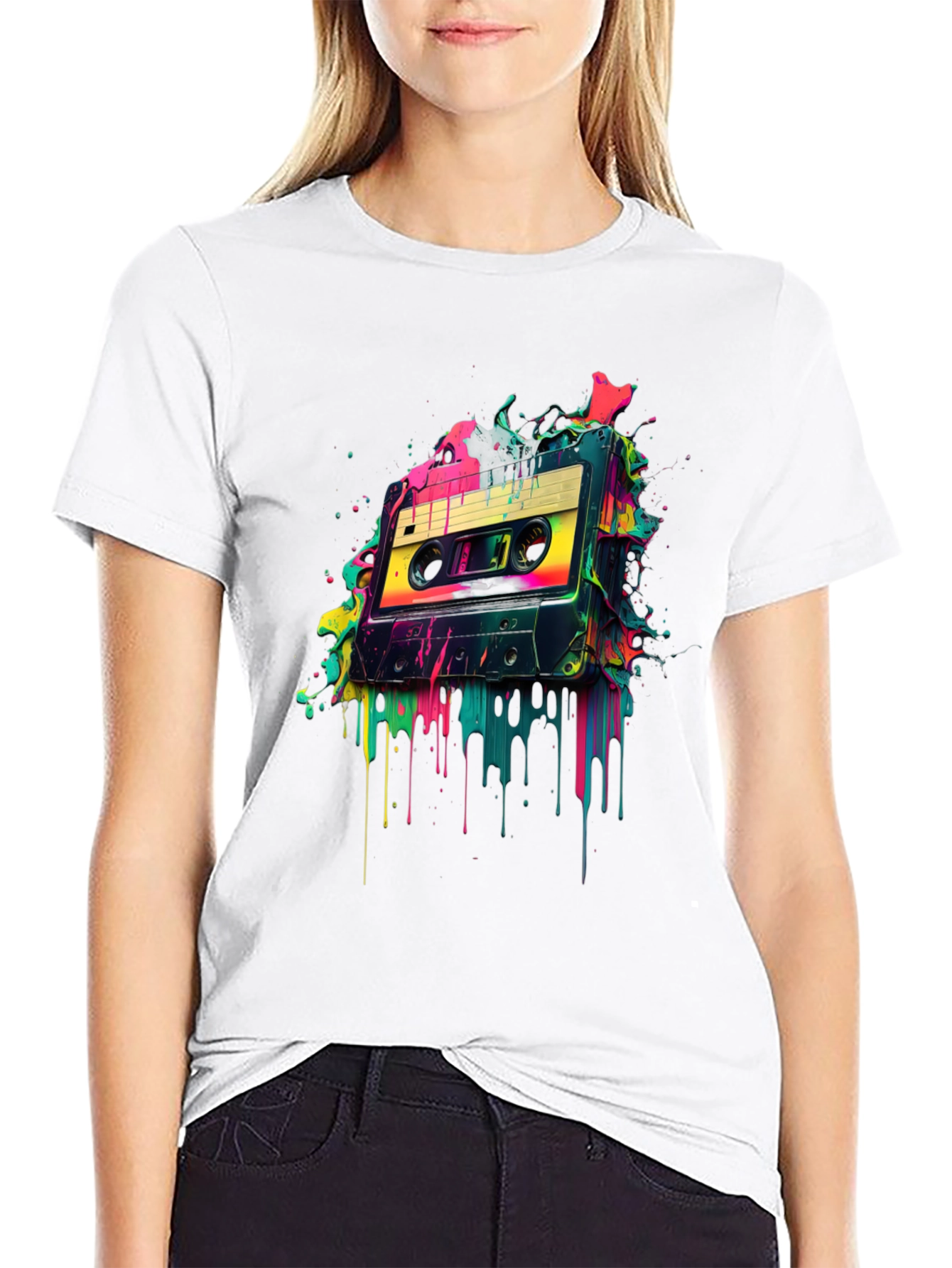 Retro Cassette Tape Graphic Tee - 80s Vibes