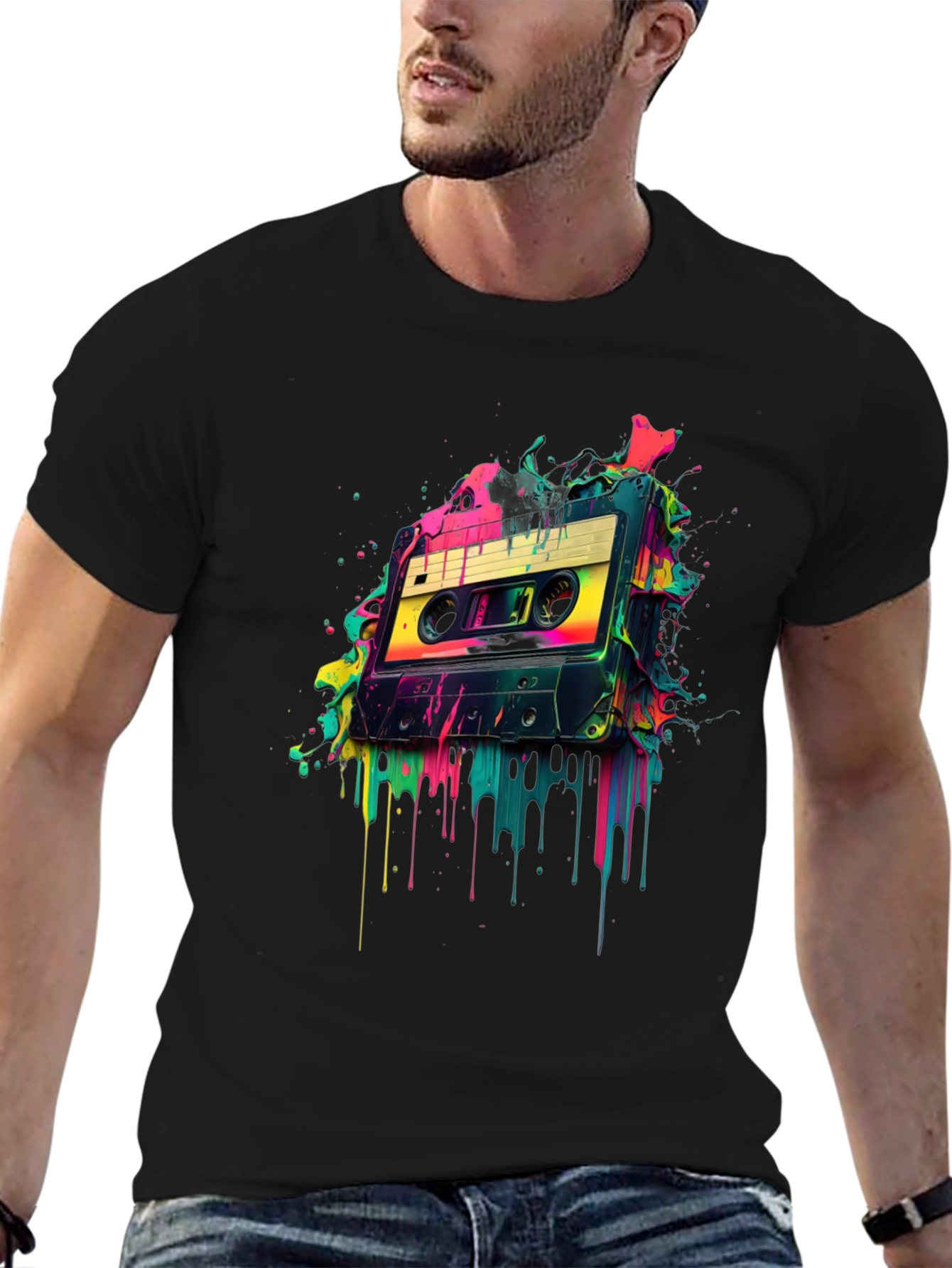 Retro Cassette Tape Graphic Tee - 80s Vibes