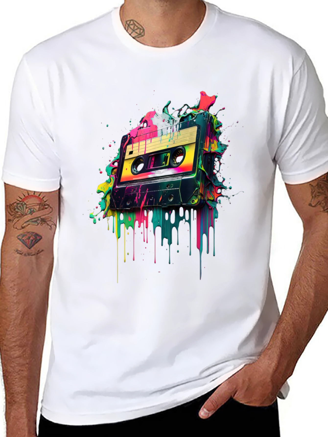 Retro Cassette Tape Graphic Tee - 80s Vibes