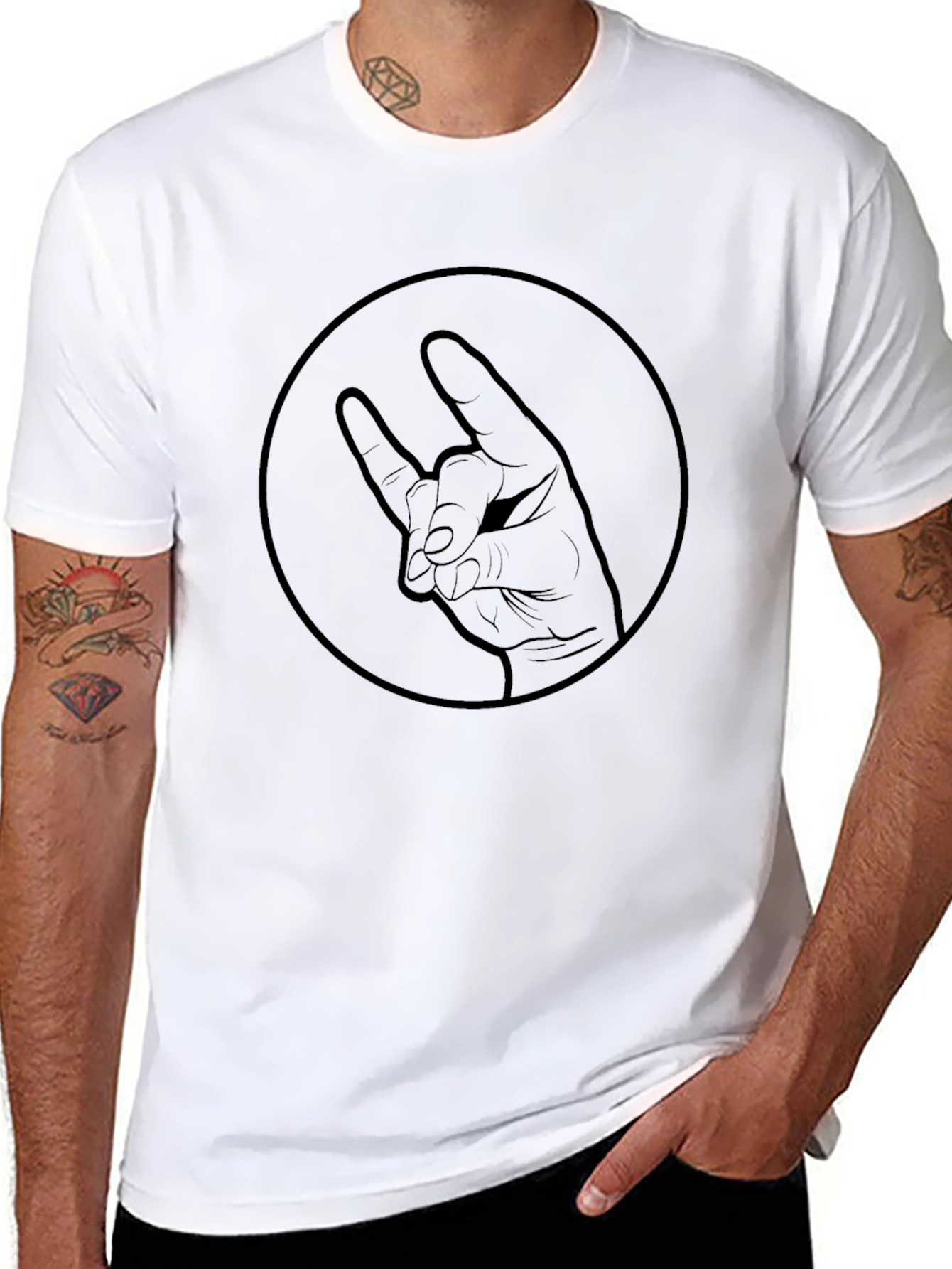 Black Rock On Hand Graphic Tee