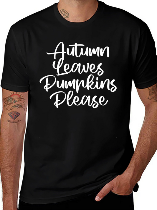 Autumn Leaves Pumpkins Please T-Shirt