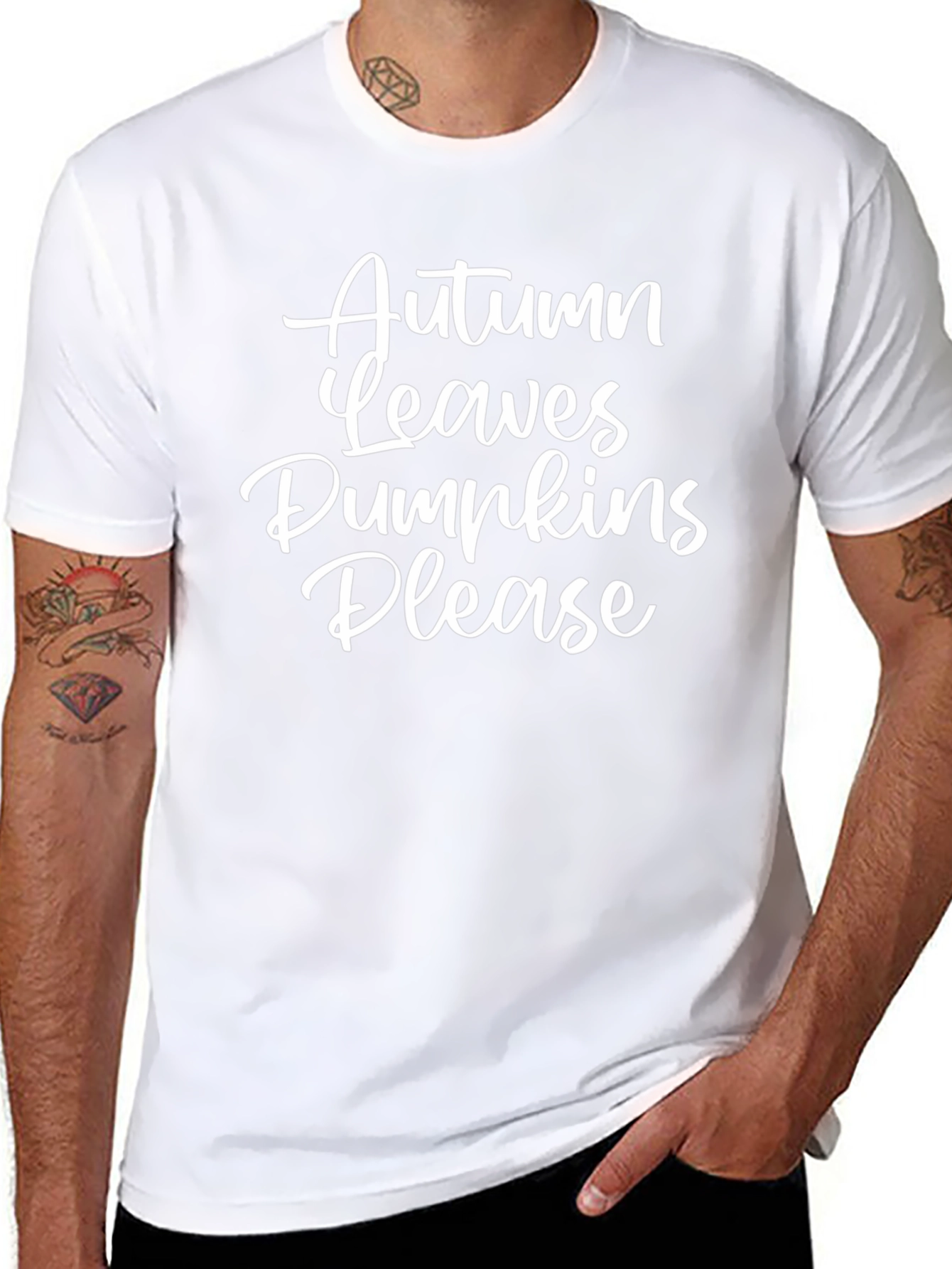 Autumn Leaves Pumpkins Please T-Shirt