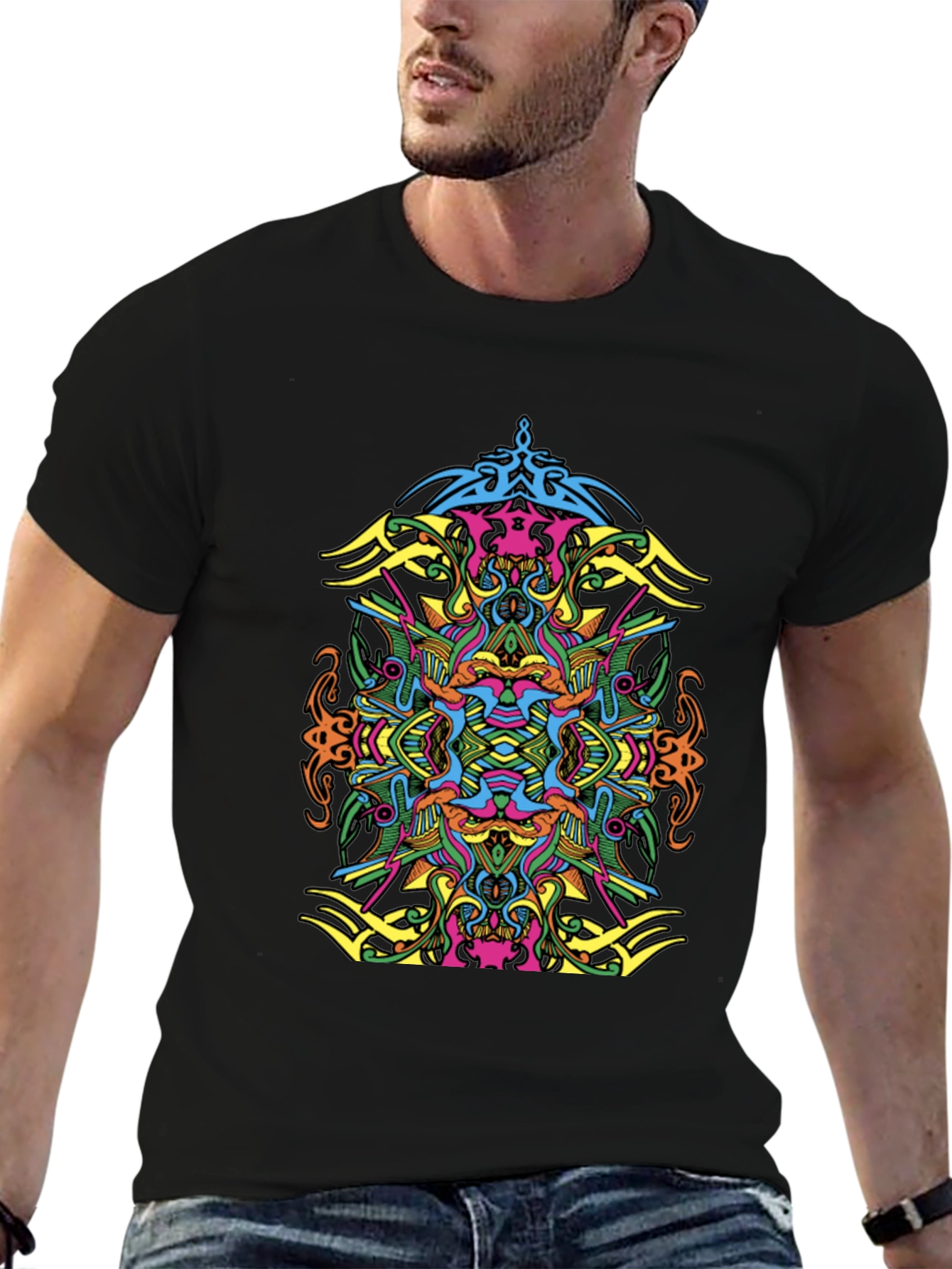 Psychedelic Art Black T-Shirt