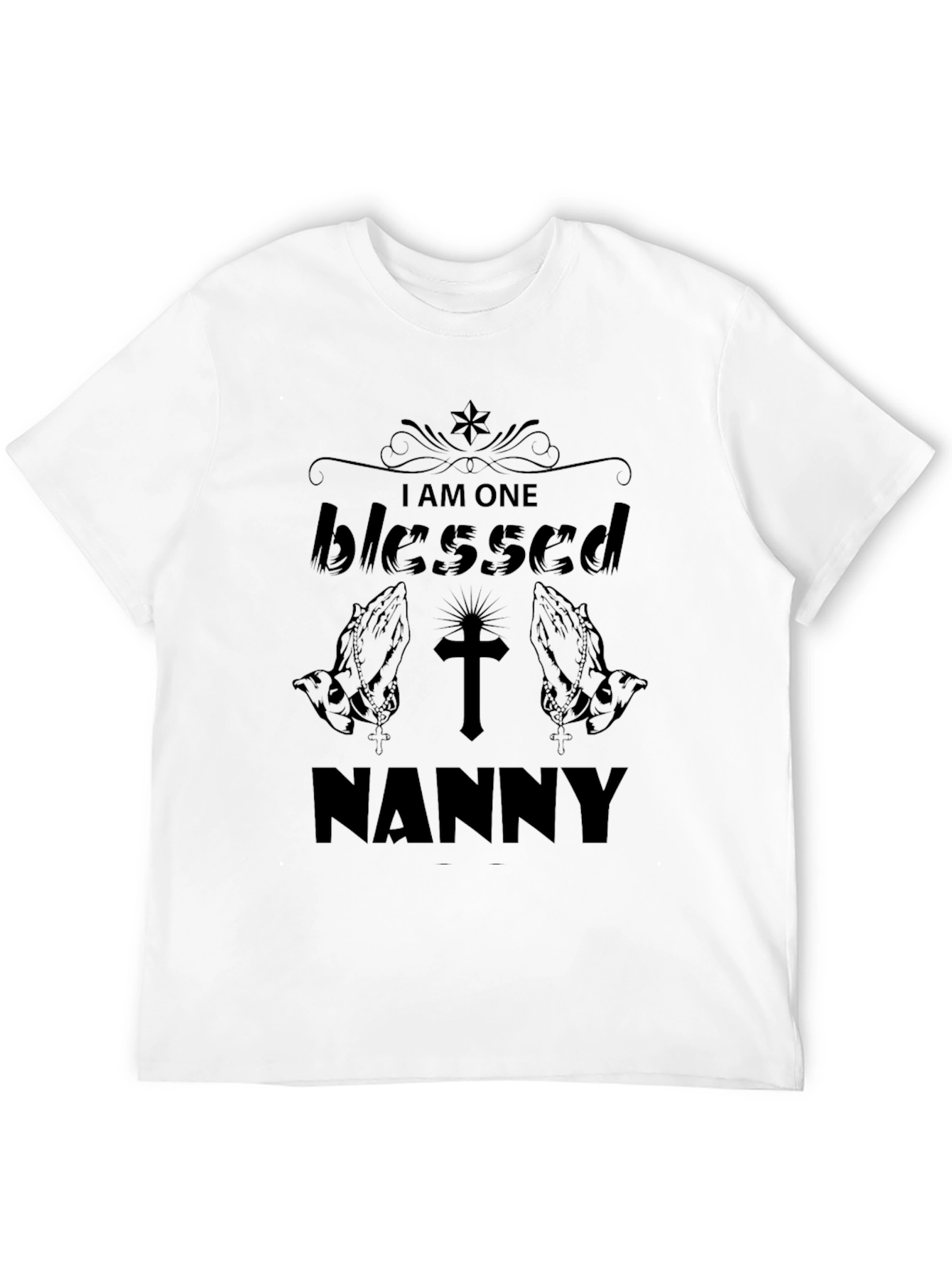 Blessed Nanny Graphic T-Shirt - Religious Gift Idea
