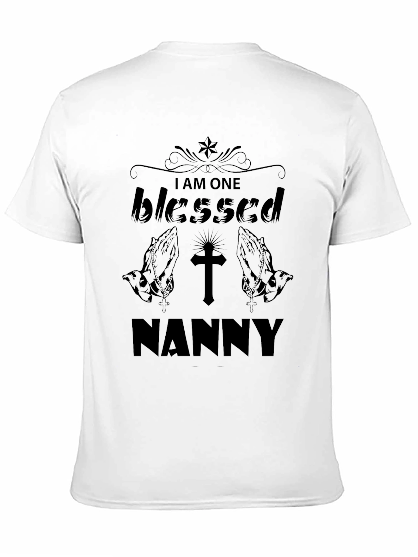 Blessed Nanny Graphic T-Shirt - Religious Gift Idea
