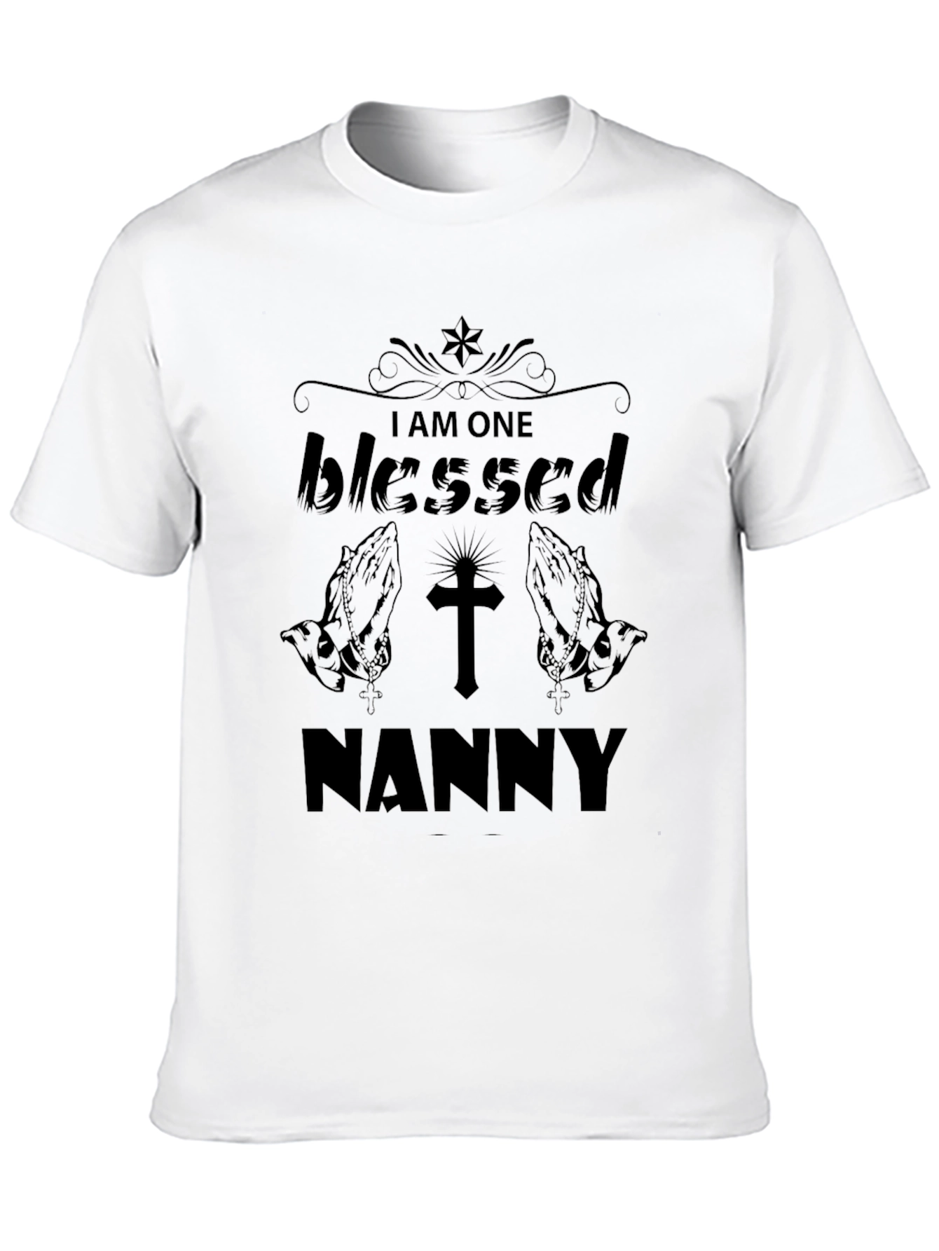 Blessed Nanny Graphic T-Shirt - Religious Gift Idea