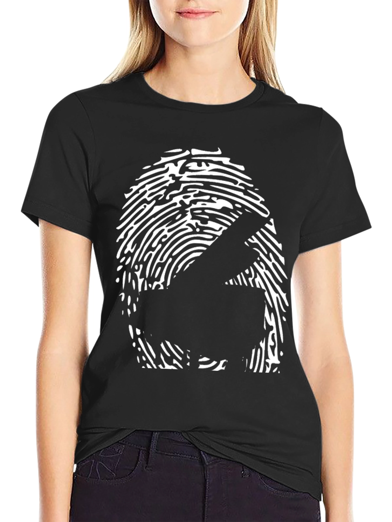 Piano Fingerprint Graphic Tee - Music Lover Shirt