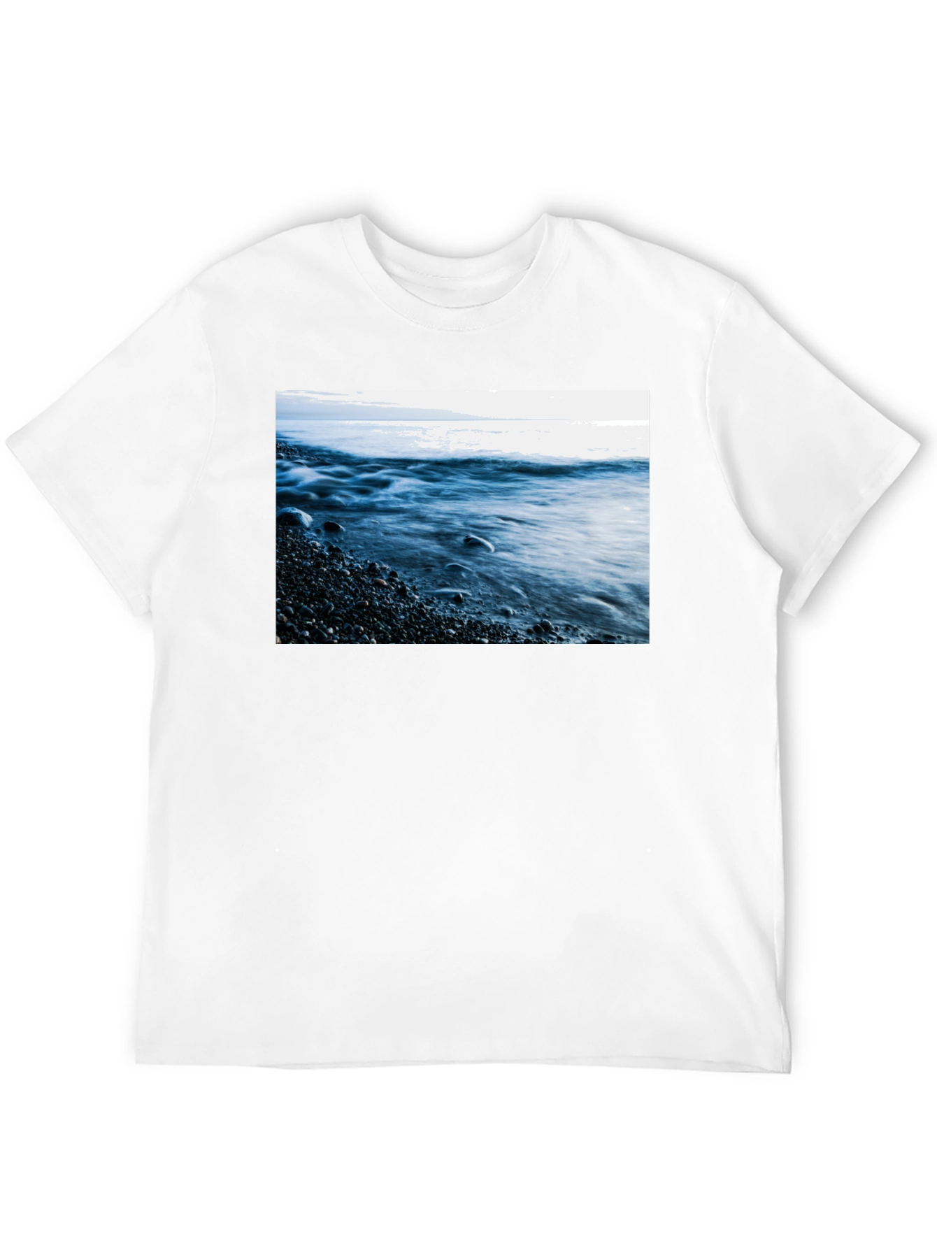 Ocean Wave Graphic Black T-Shirt