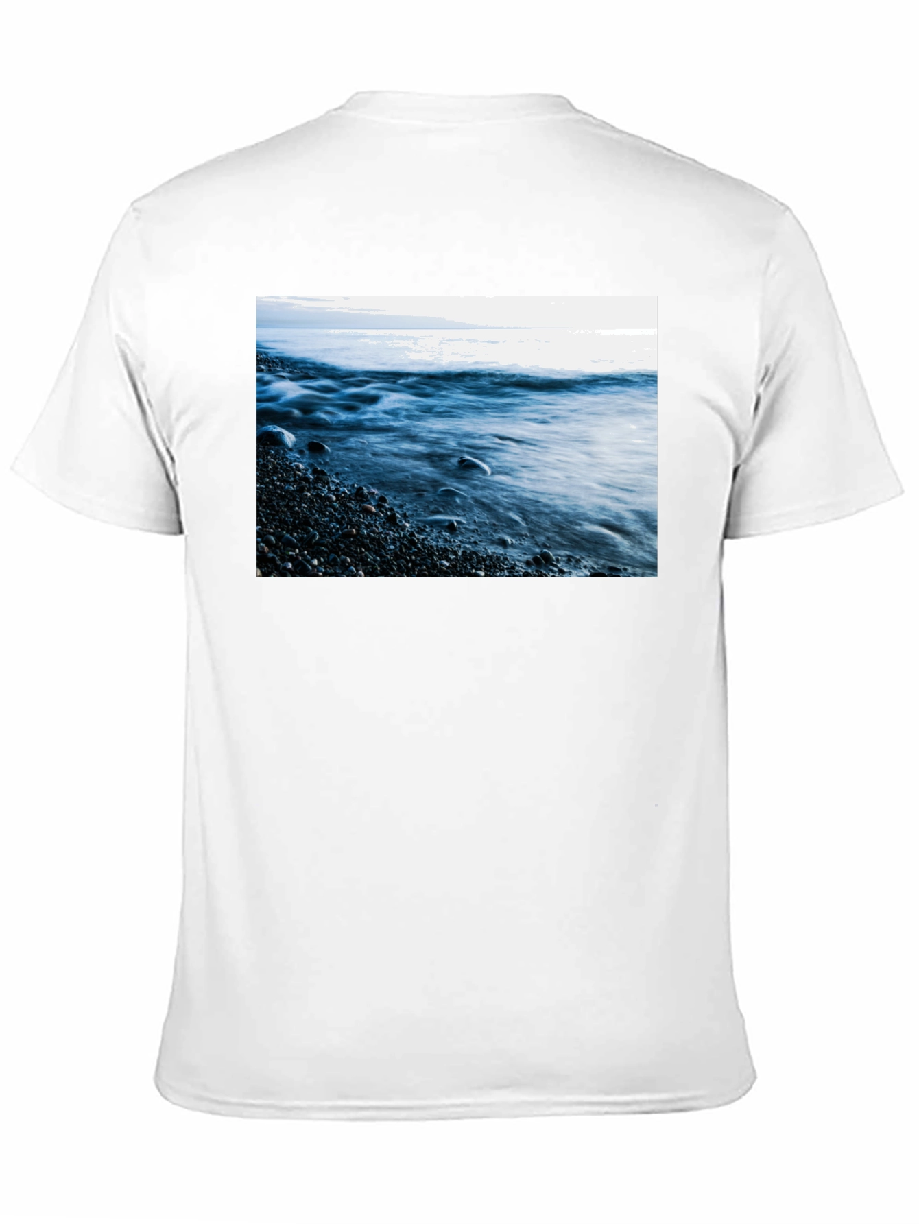 Ocean Wave Graphic Black T-Shirt