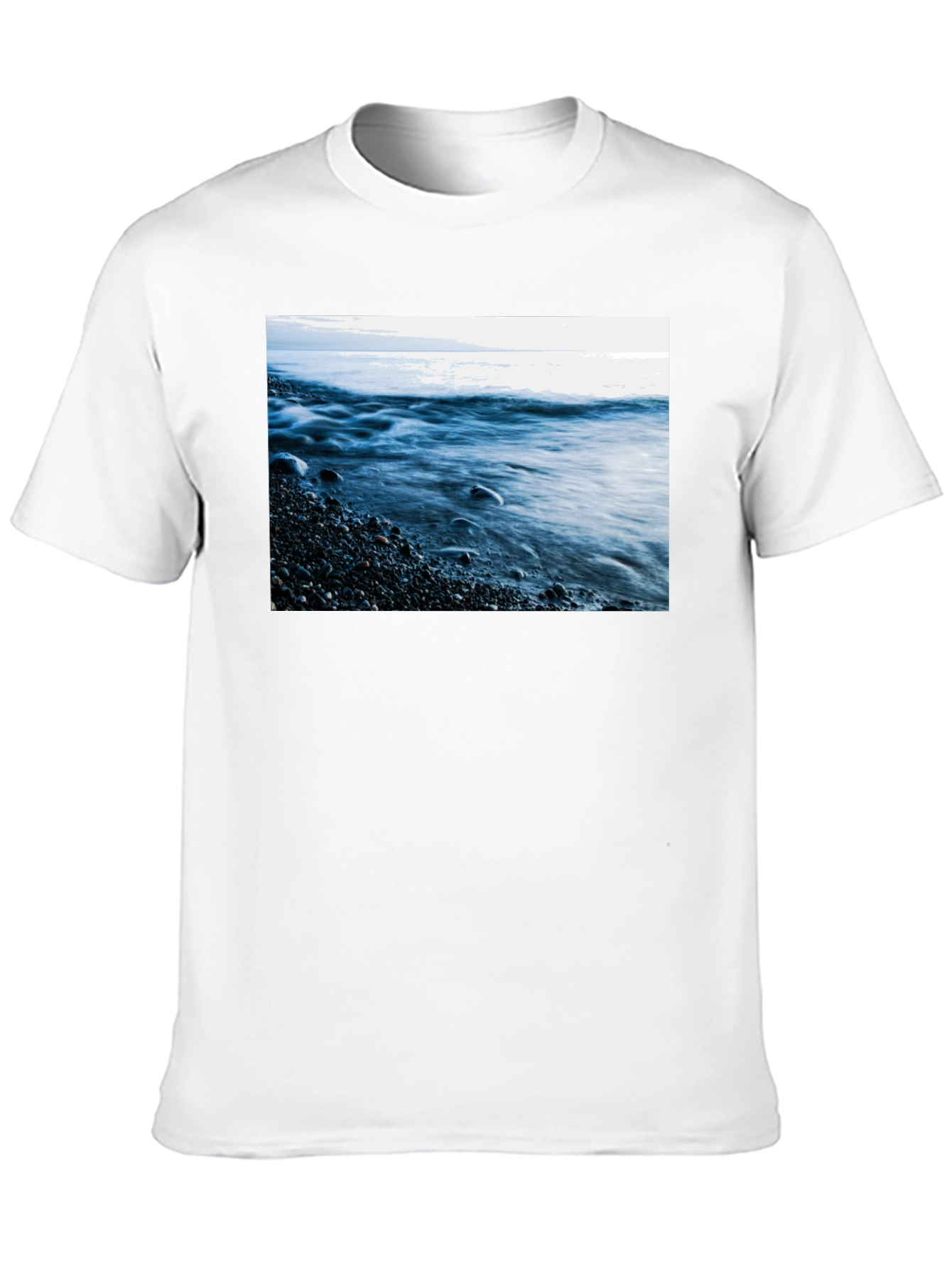 Ocean Wave Graphic Black T-Shirt