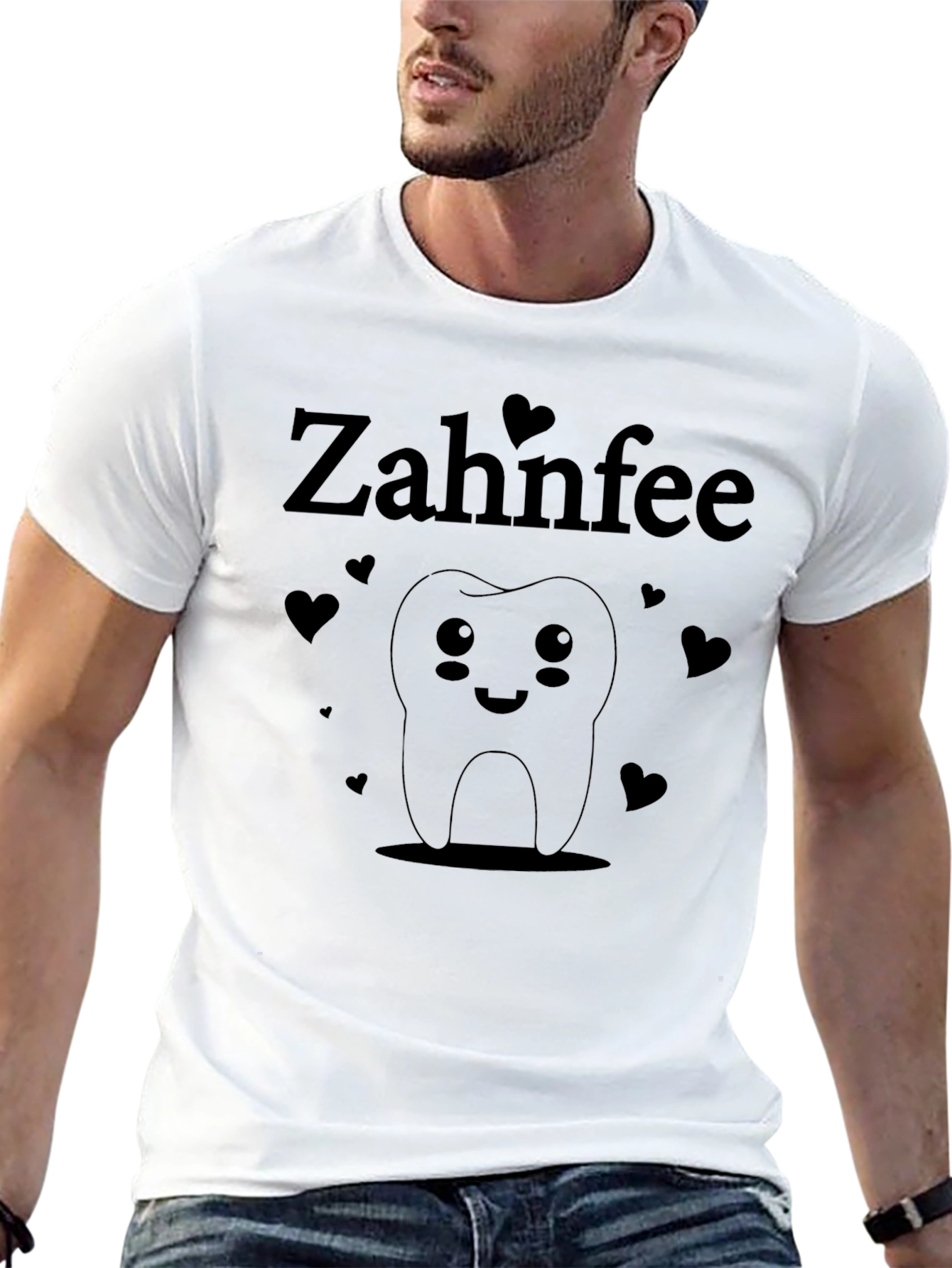 Zahnfee Tooth Fairy Graphic Tee - Black Cotton T-Shirt