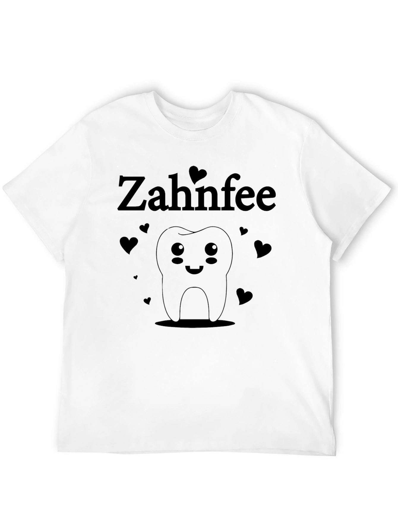 Zahnfee Tooth Fairy Graphic Tee - Black Cotton T-Shirt