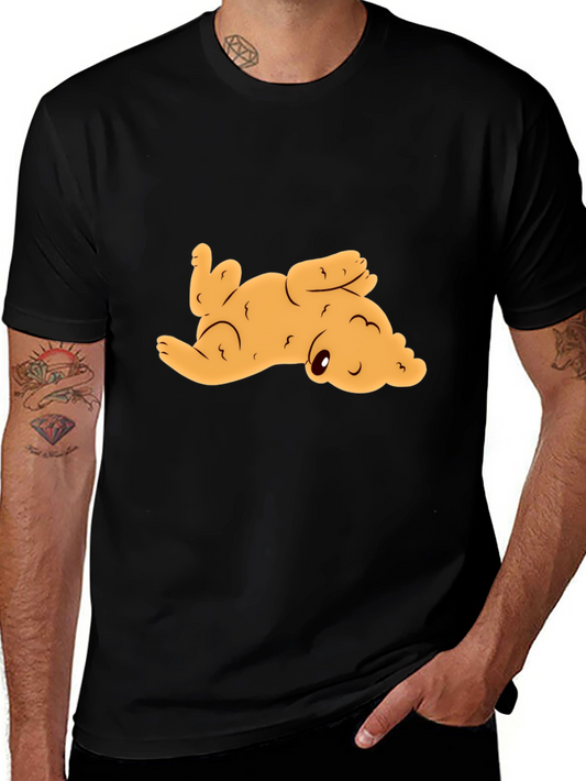 Cute Puppy Graphic Tee - Black