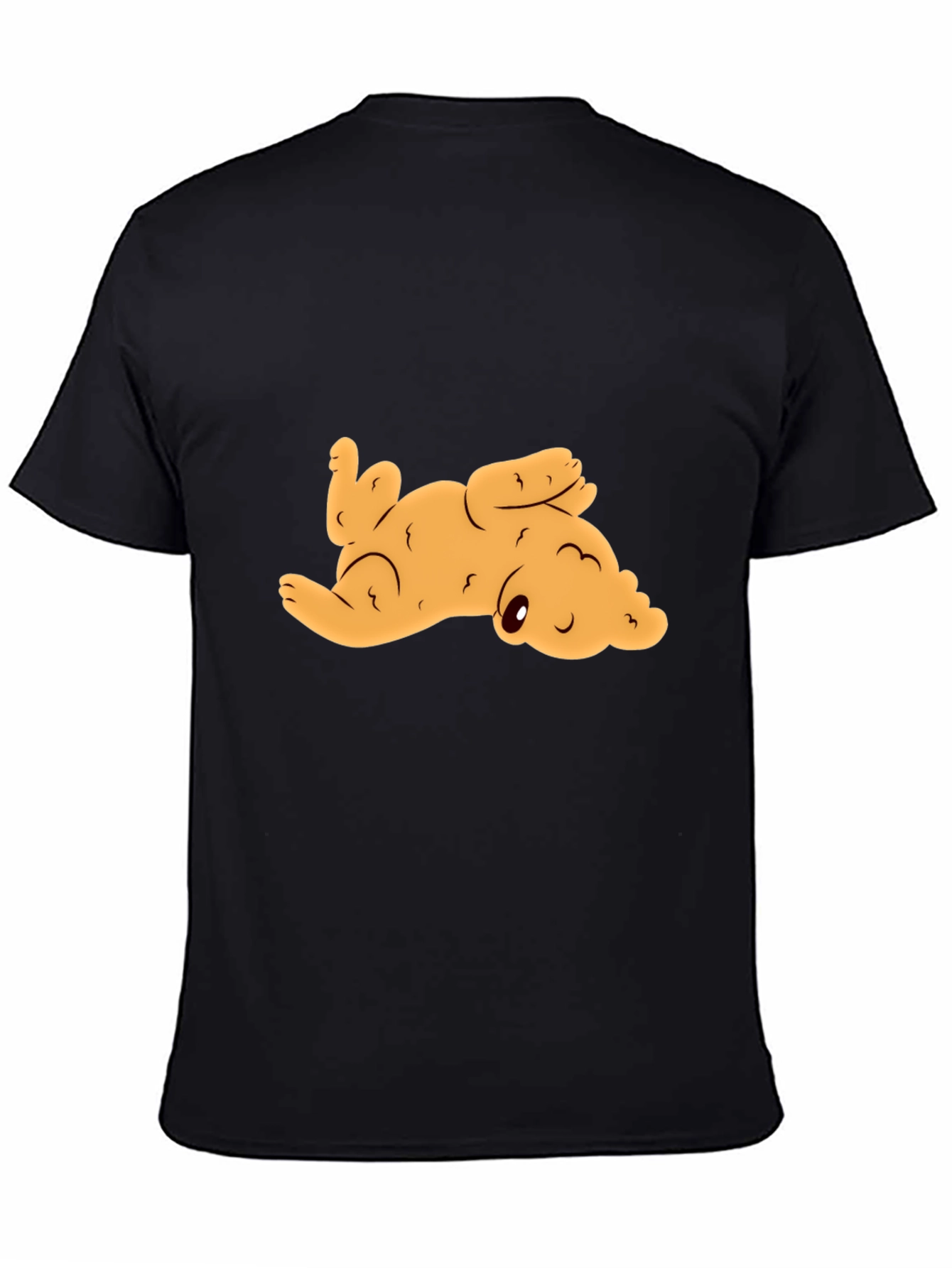 Cute Puppy Graphic Tee - Black
