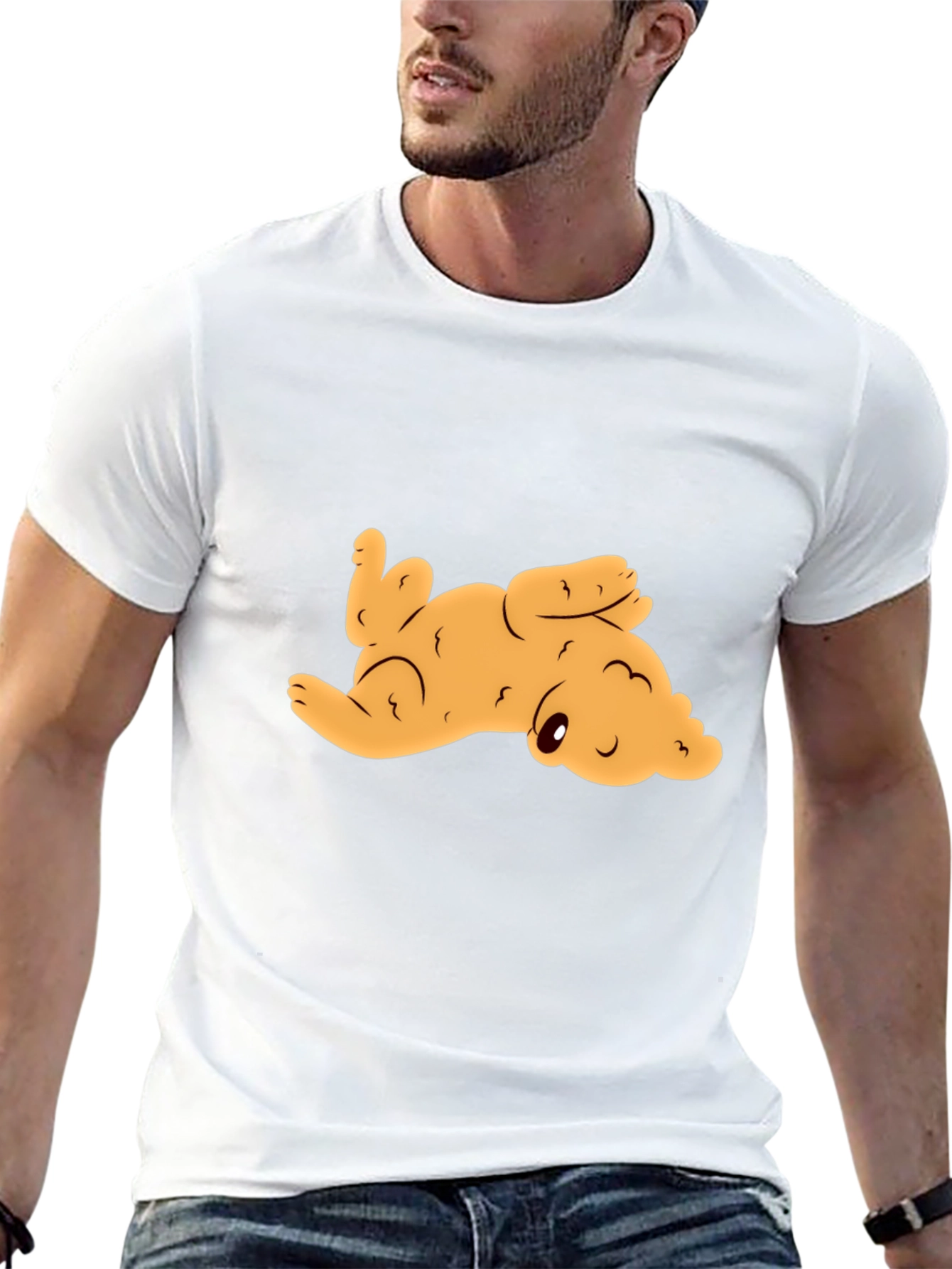 Cute Puppy Graphic Tee - Black