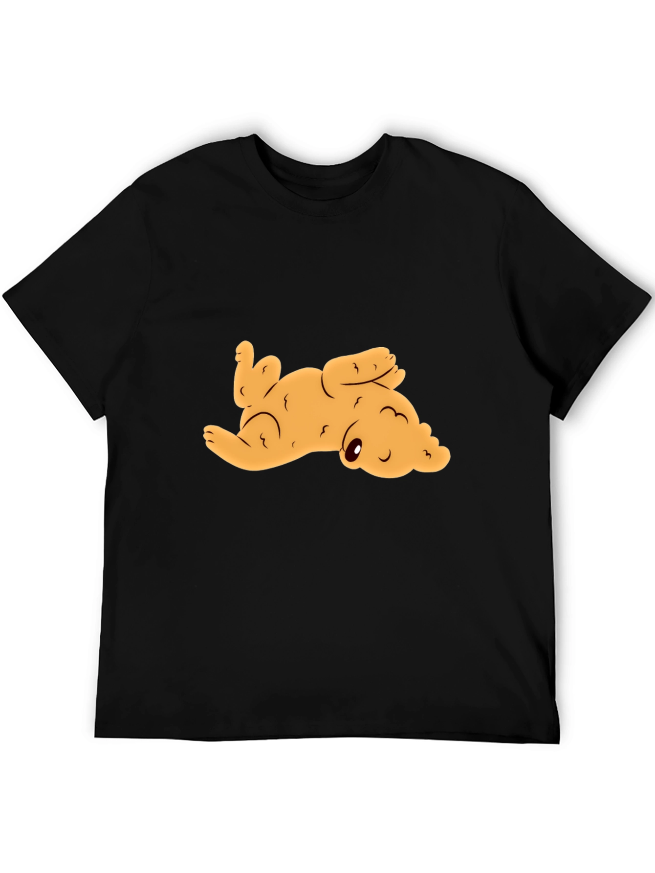 Cute Puppy Graphic Tee - Black