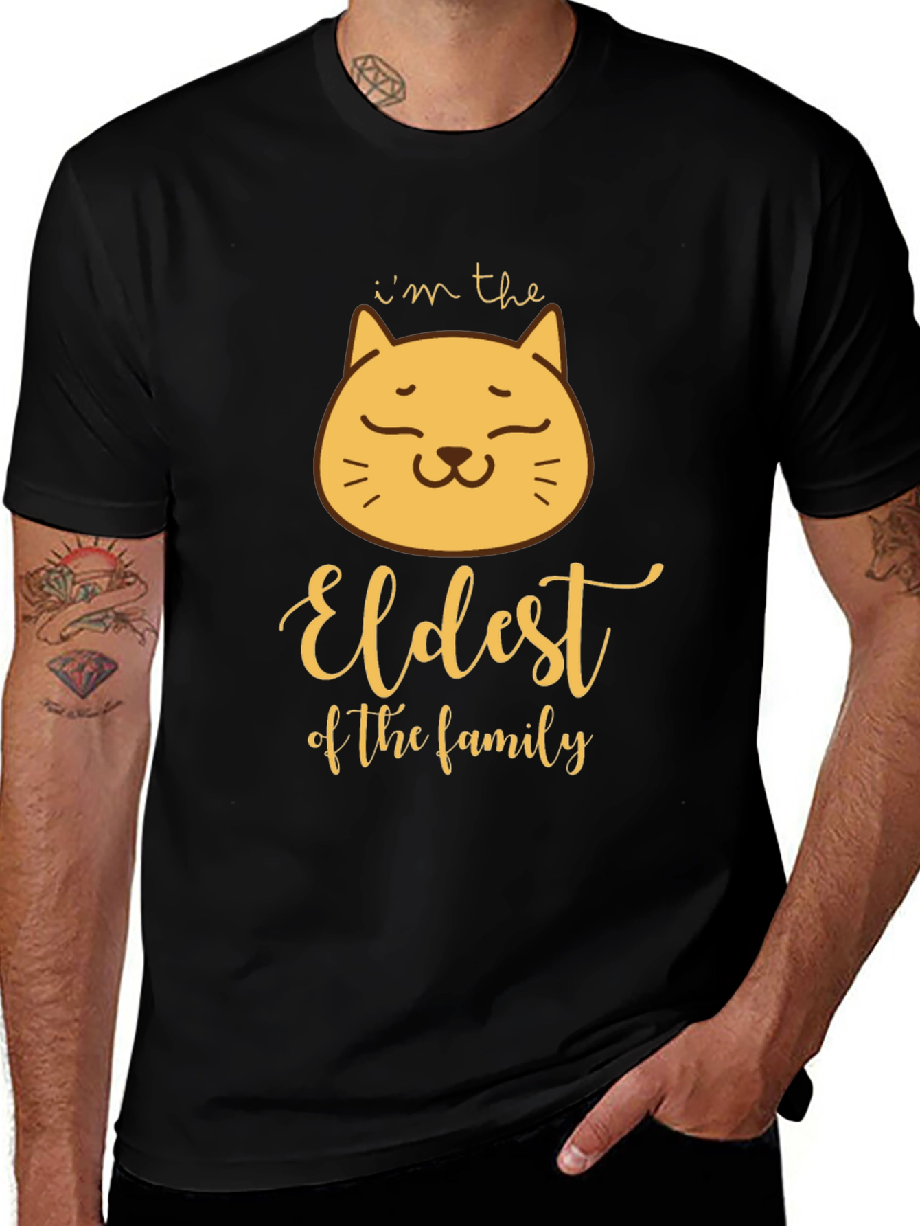 Eldest Cat Family T-Shirt - Funny Cat Lover Tee