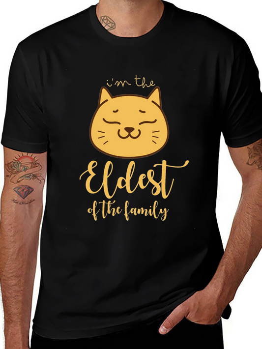Eldest Cat Family T-Shirt - Funny Cat Lover Tee