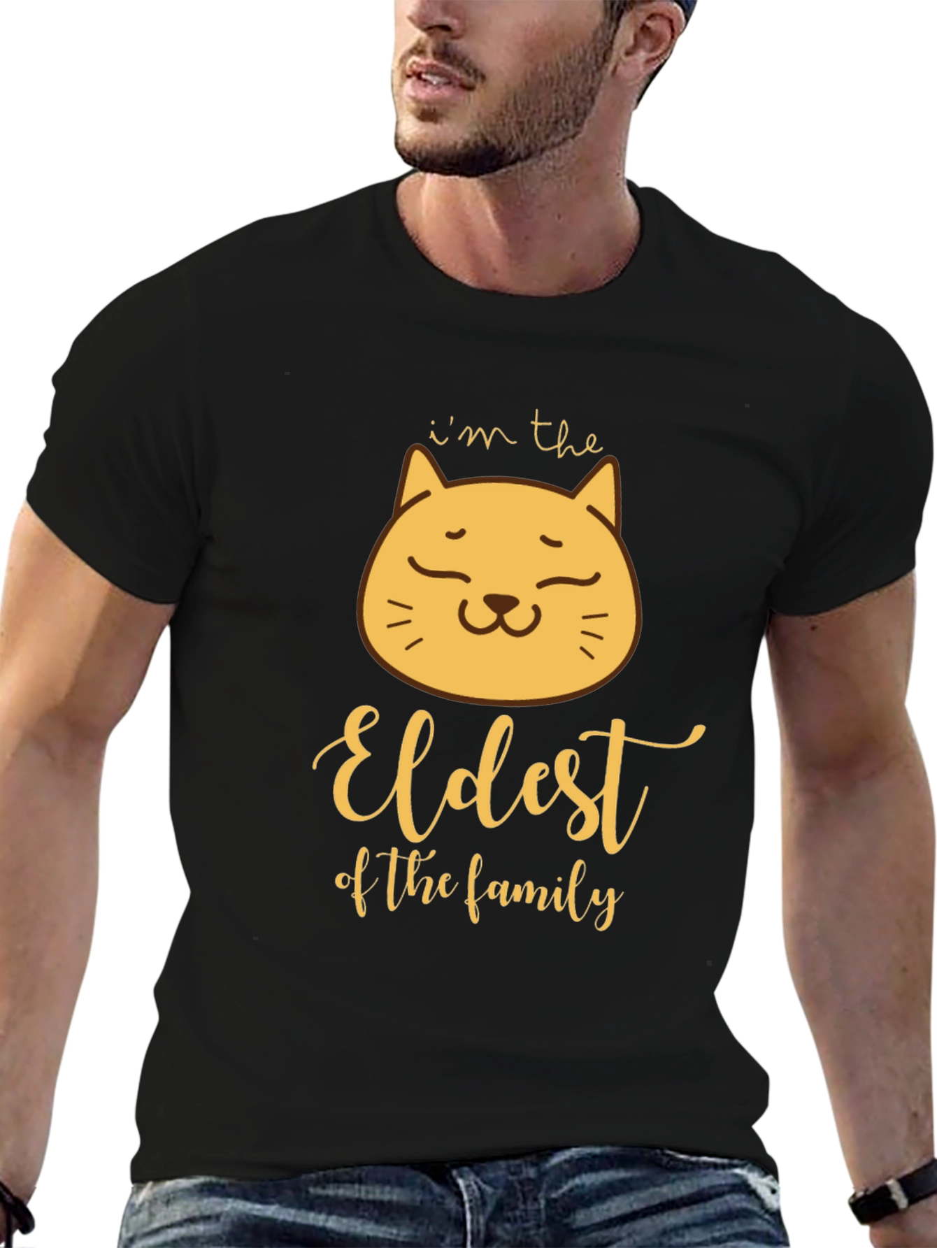 Eldest Cat Family T-Shirt - Funny Cat Lover Tee