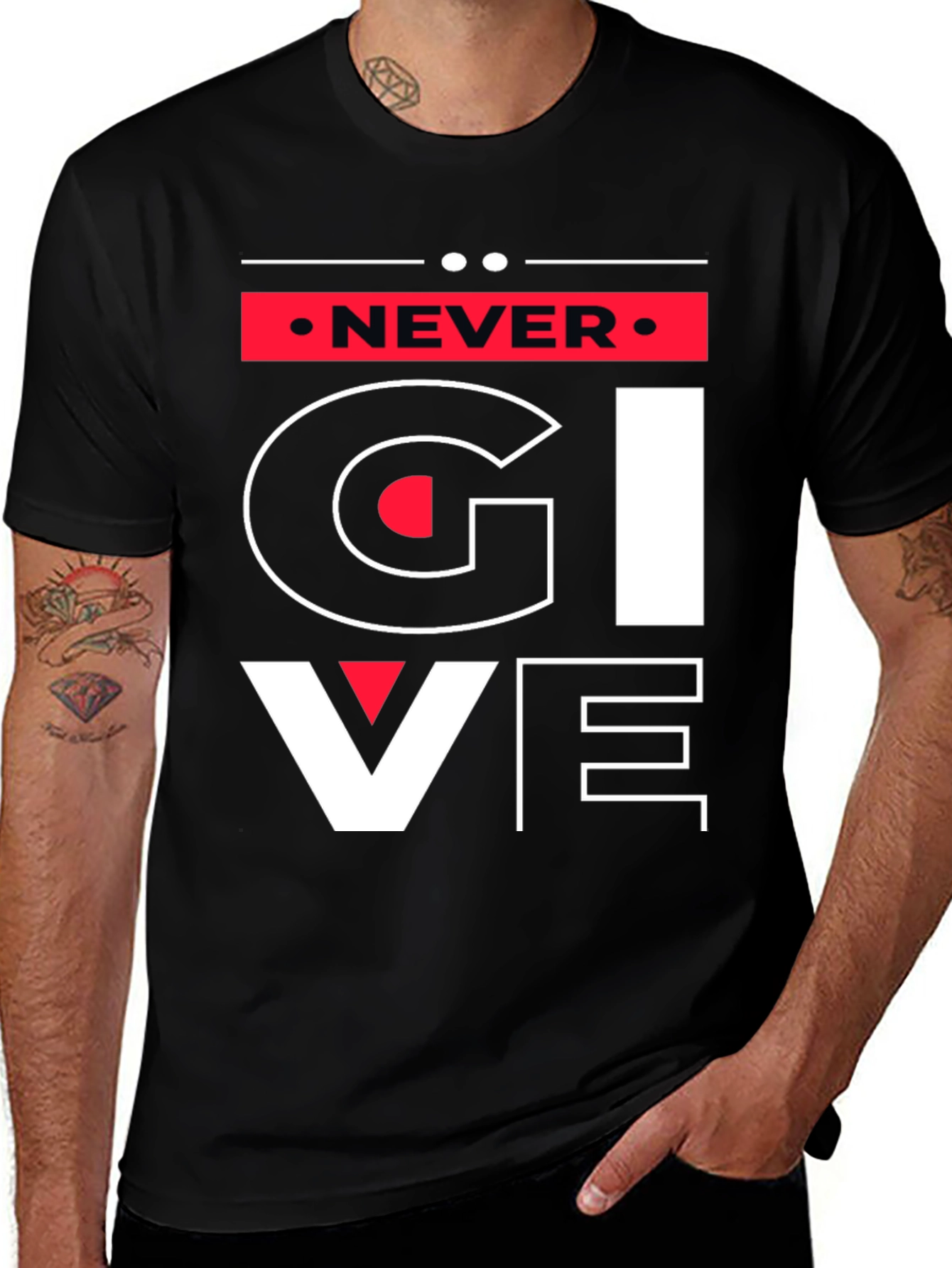 Never Give Up Graphic Tee