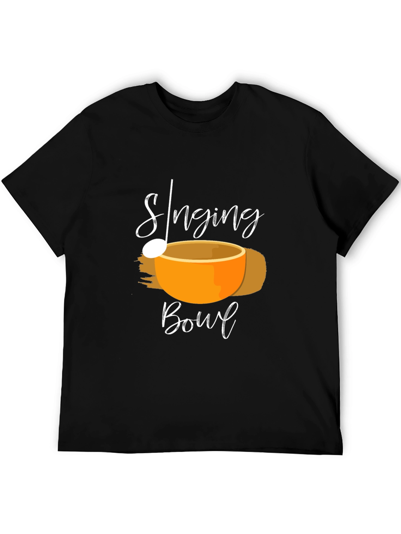Singing Bowl Black T-Shirt - Meditation Apparel