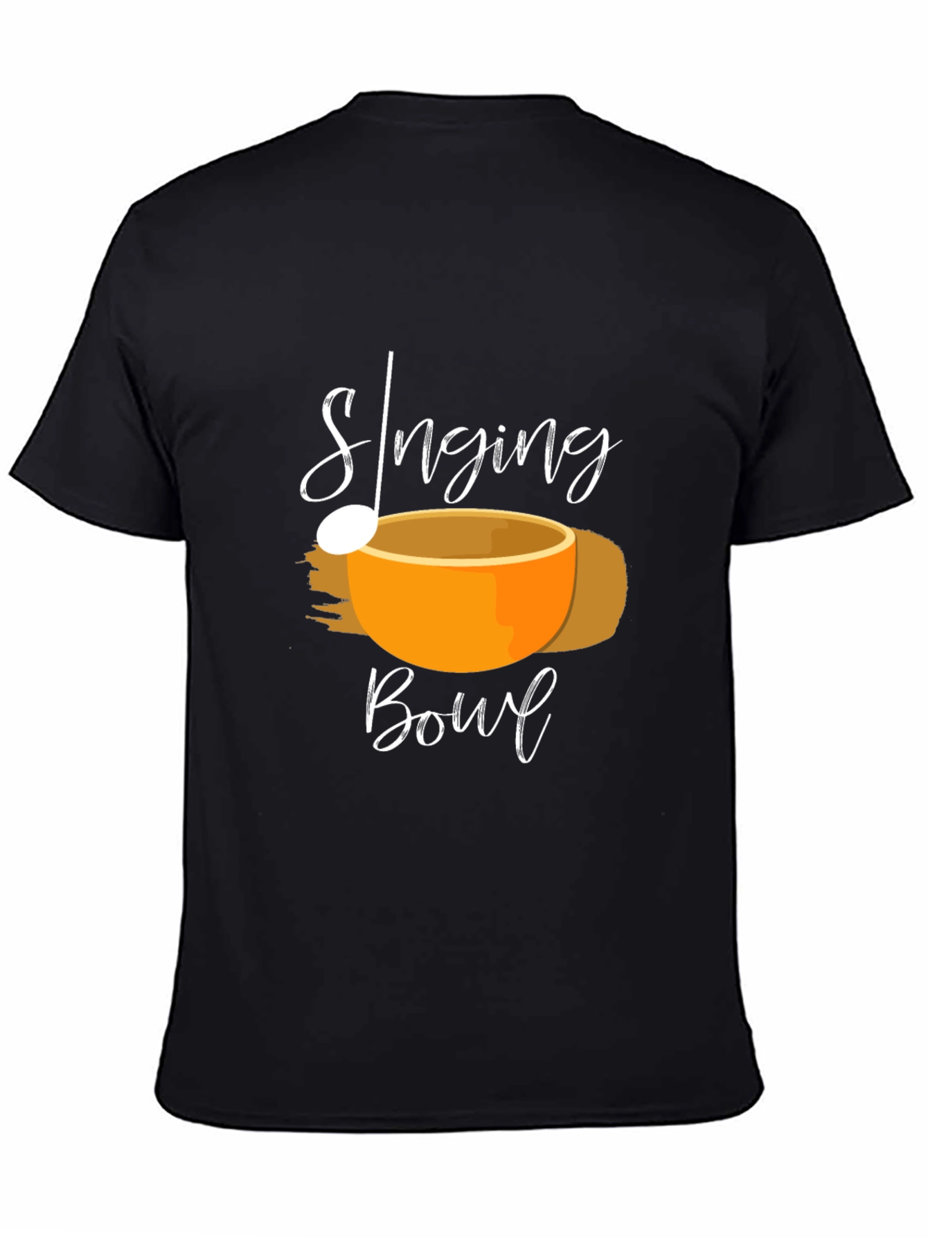 Singing Bowl Black T-Shirt - Meditation Apparel