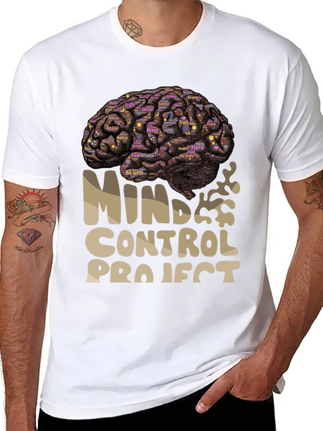 Mind Control Project Brain Graphic T-Shirt