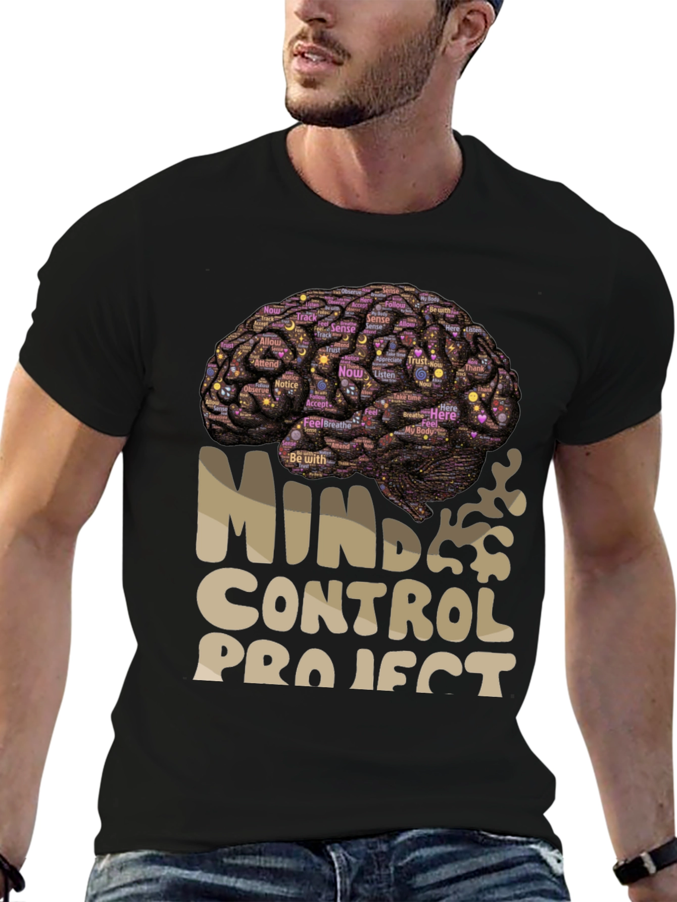 Mind Control Project Brain Graphic T-Shirt