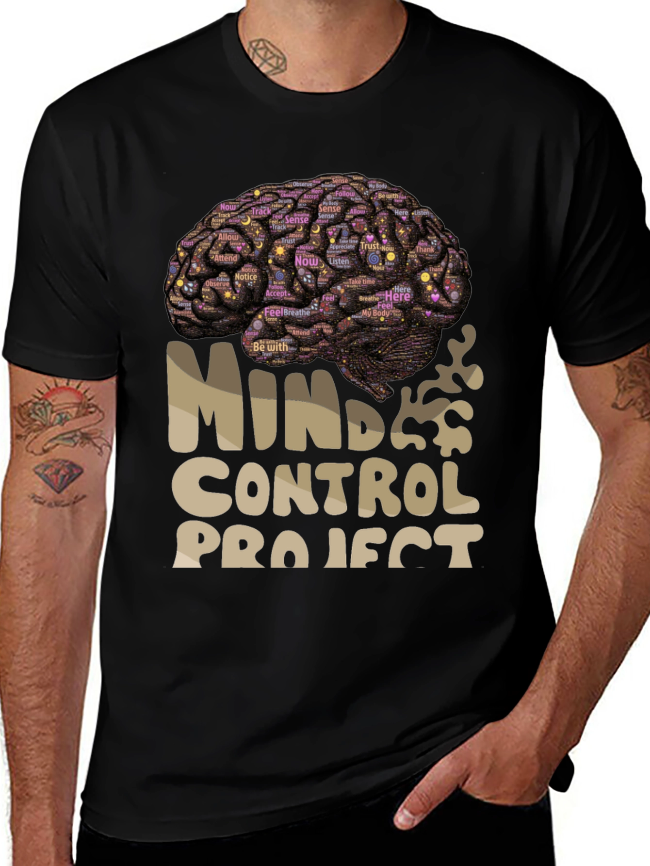 Mind Control Project Brain Graphic T-Shirt