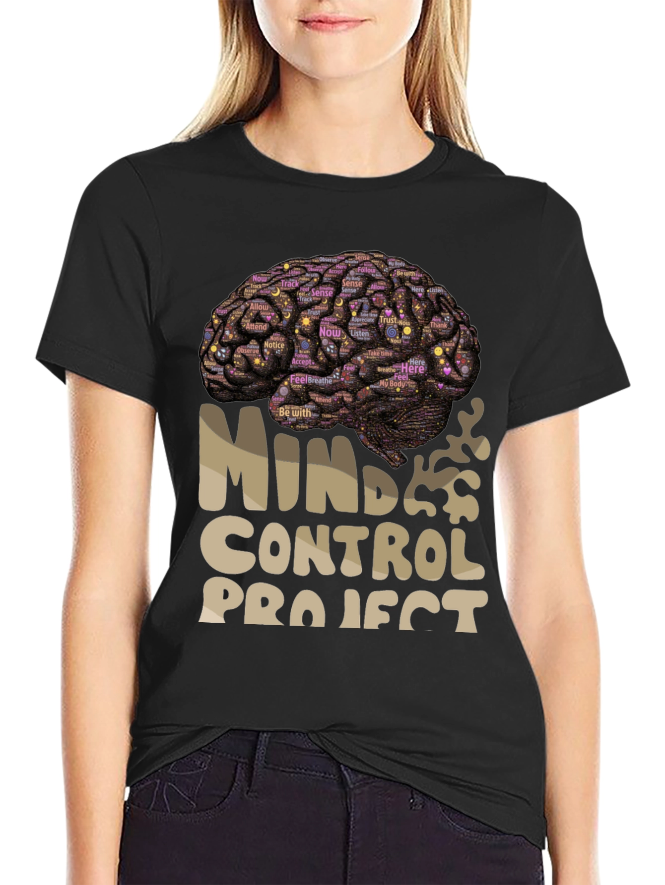 Mind Control Project Brain Graphic T-Shirt