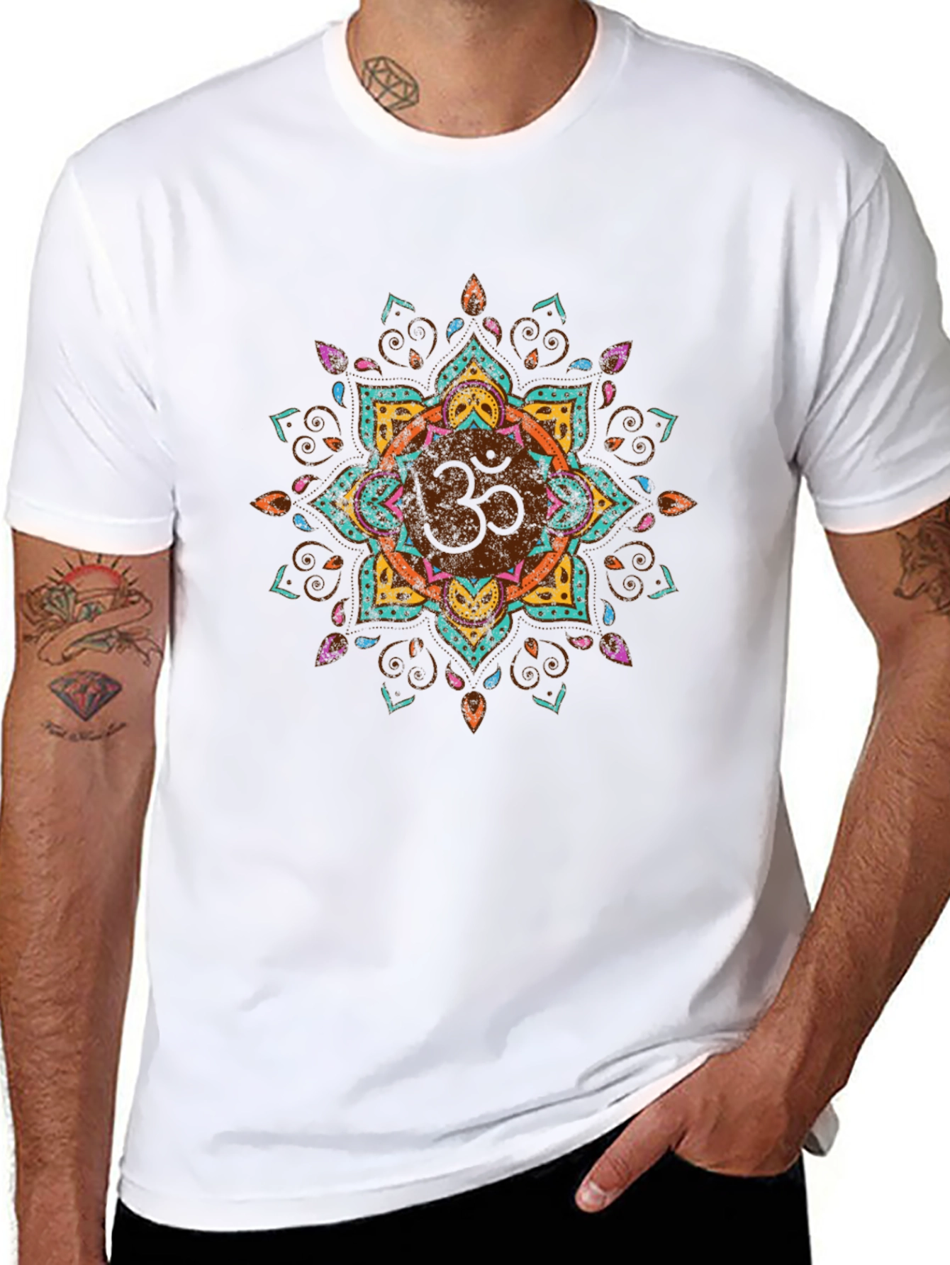 Om Mandala Graphic T-Shirt - Black