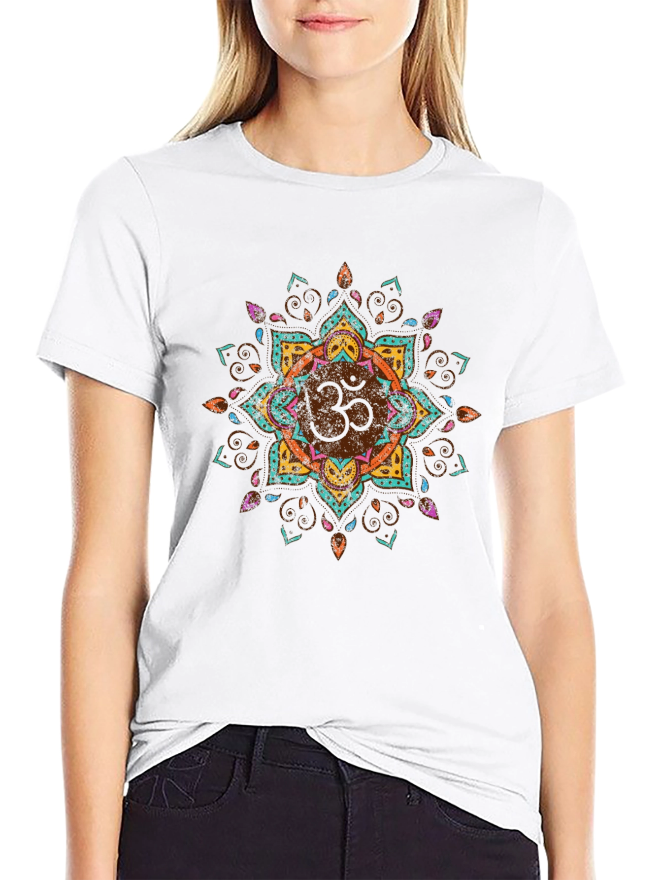 Om Mandala Graphic T-Shirt - Black