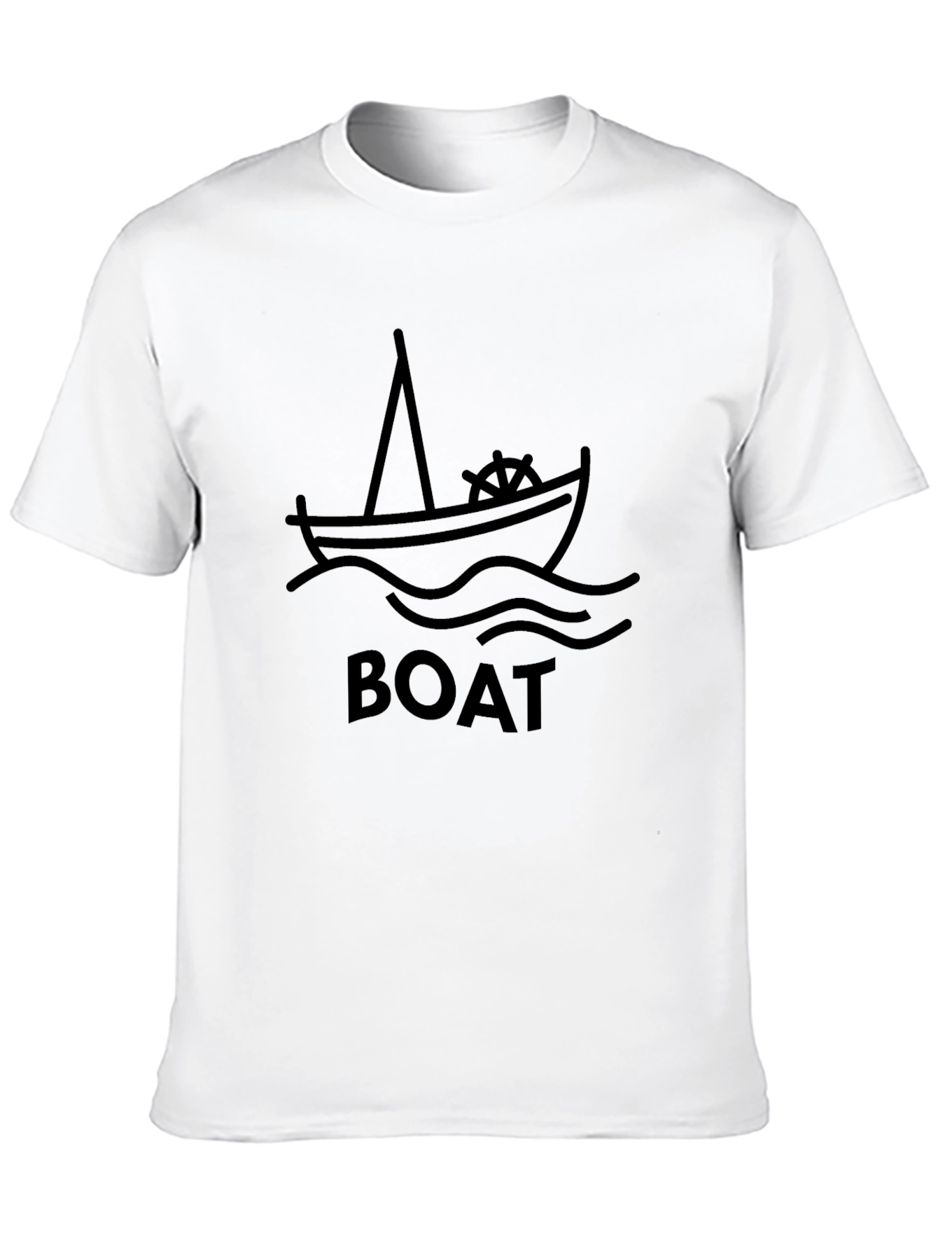 Boat Graphic Black T-Shirt