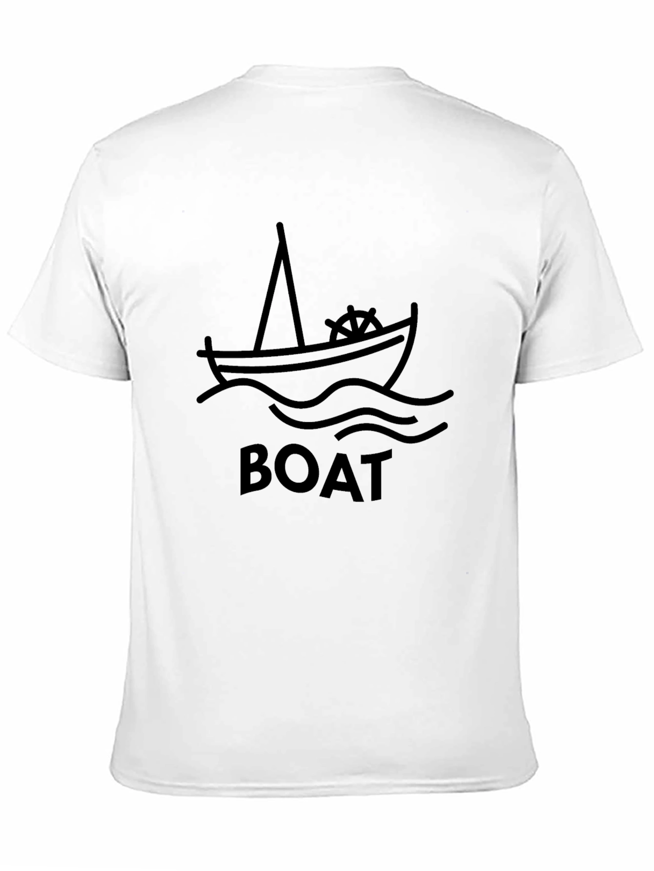 Boat Graphic Black T-Shirt