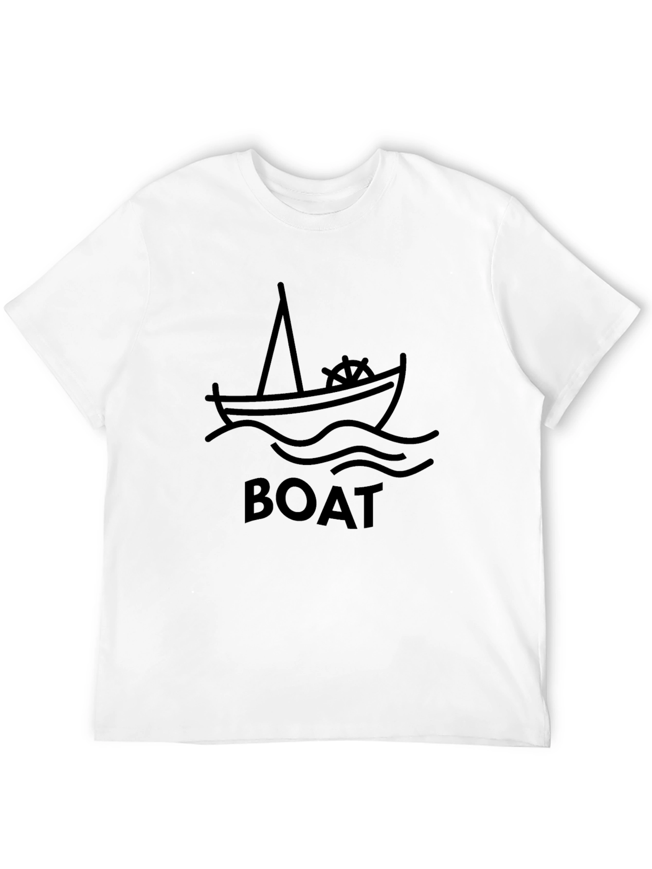 Boat Graphic Black T-Shirt
