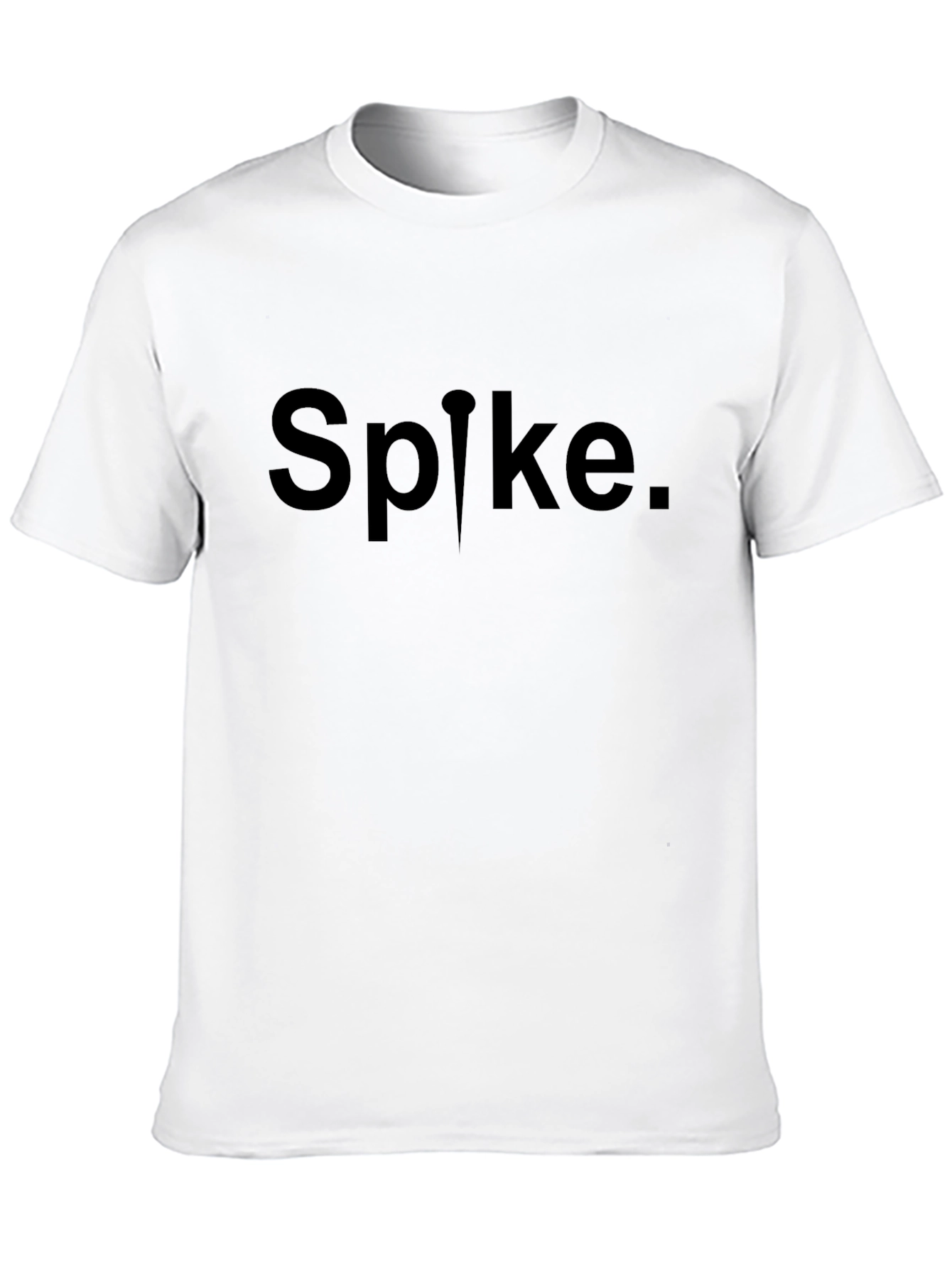 Spike Graphic Tee - Black Cotton Casual Wear