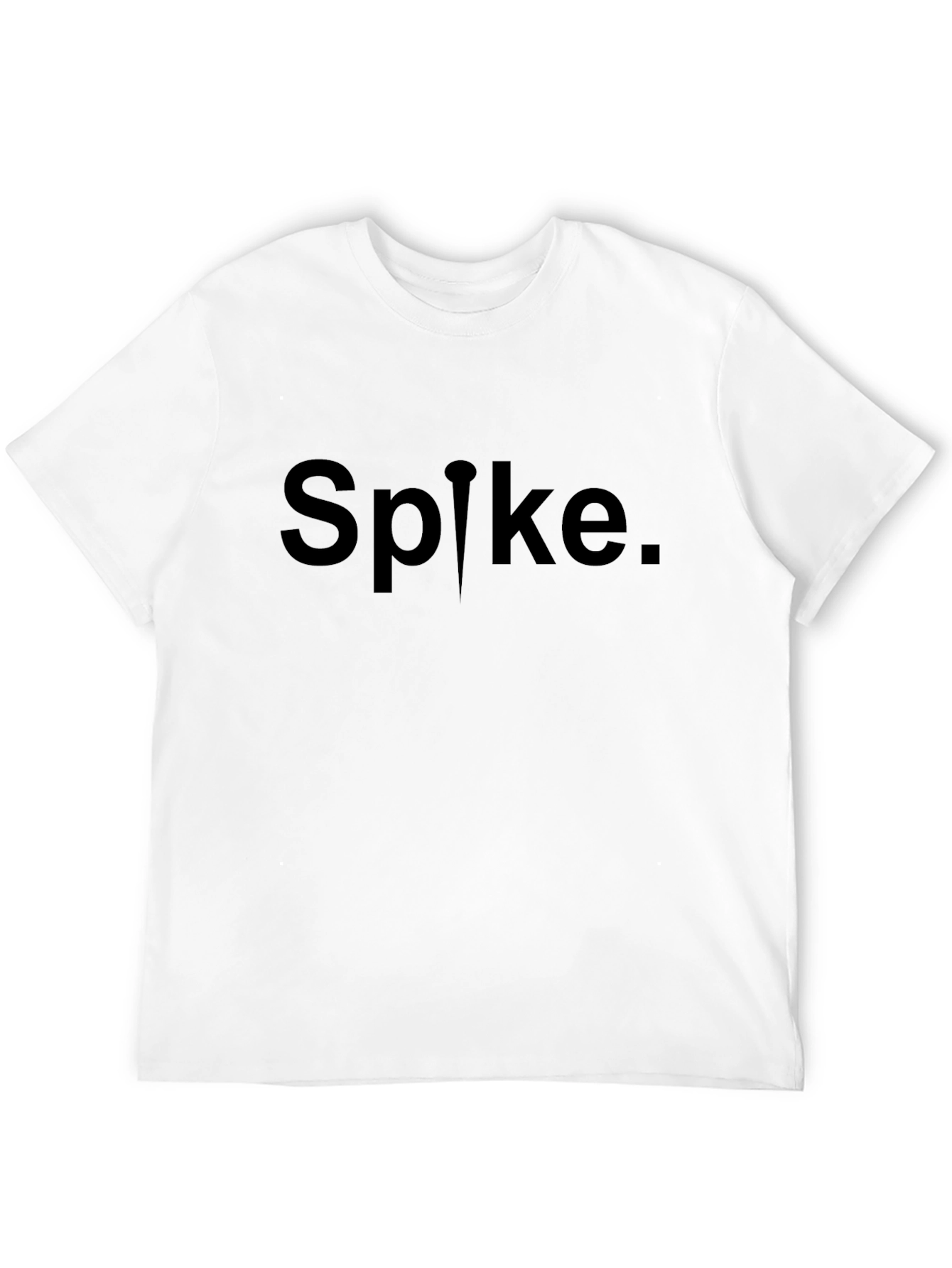 Spike Graphic Tee - Black Cotton Casual Wear