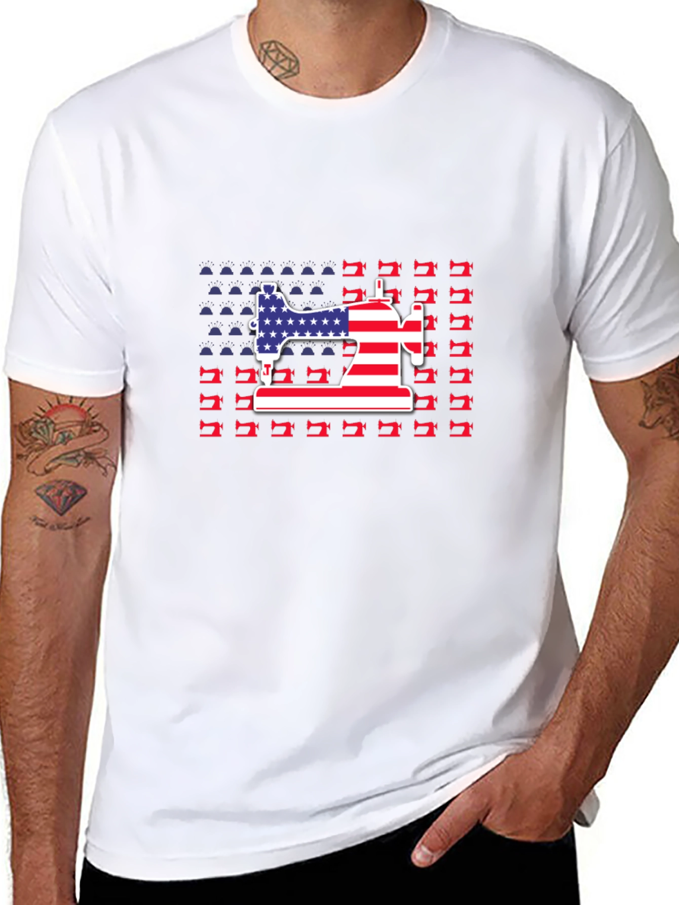 Patriotic Sewing Machine T-Shirt