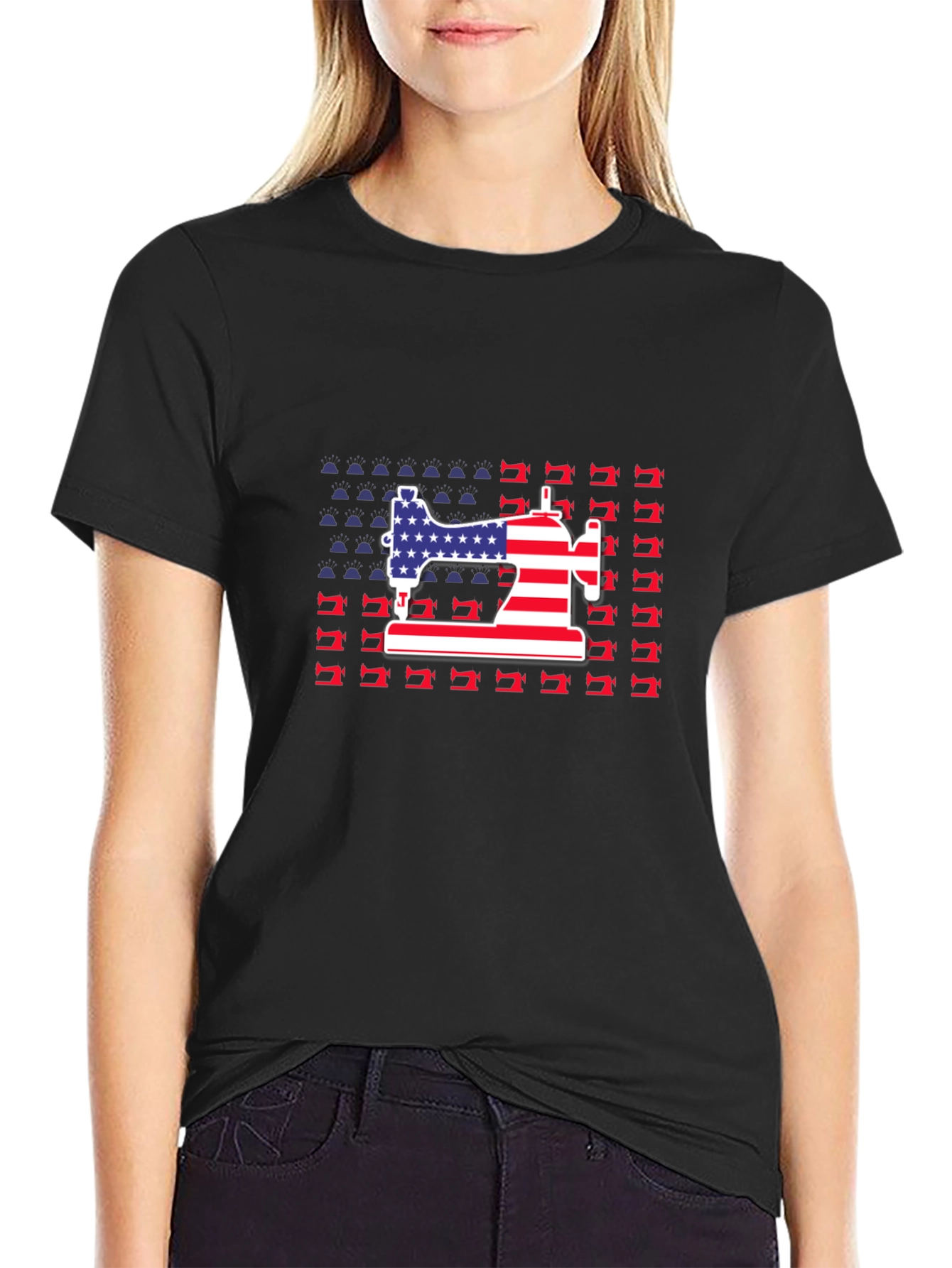 Patriotic Sewing Machine T-Shirt