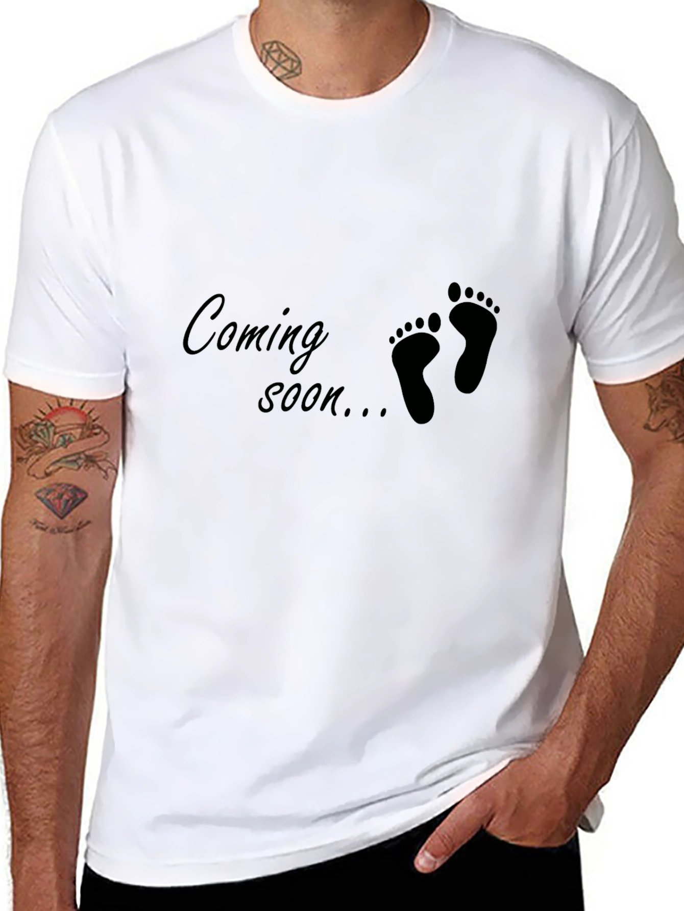Coming Soon Baby Feet Graphic Tee - Unisex