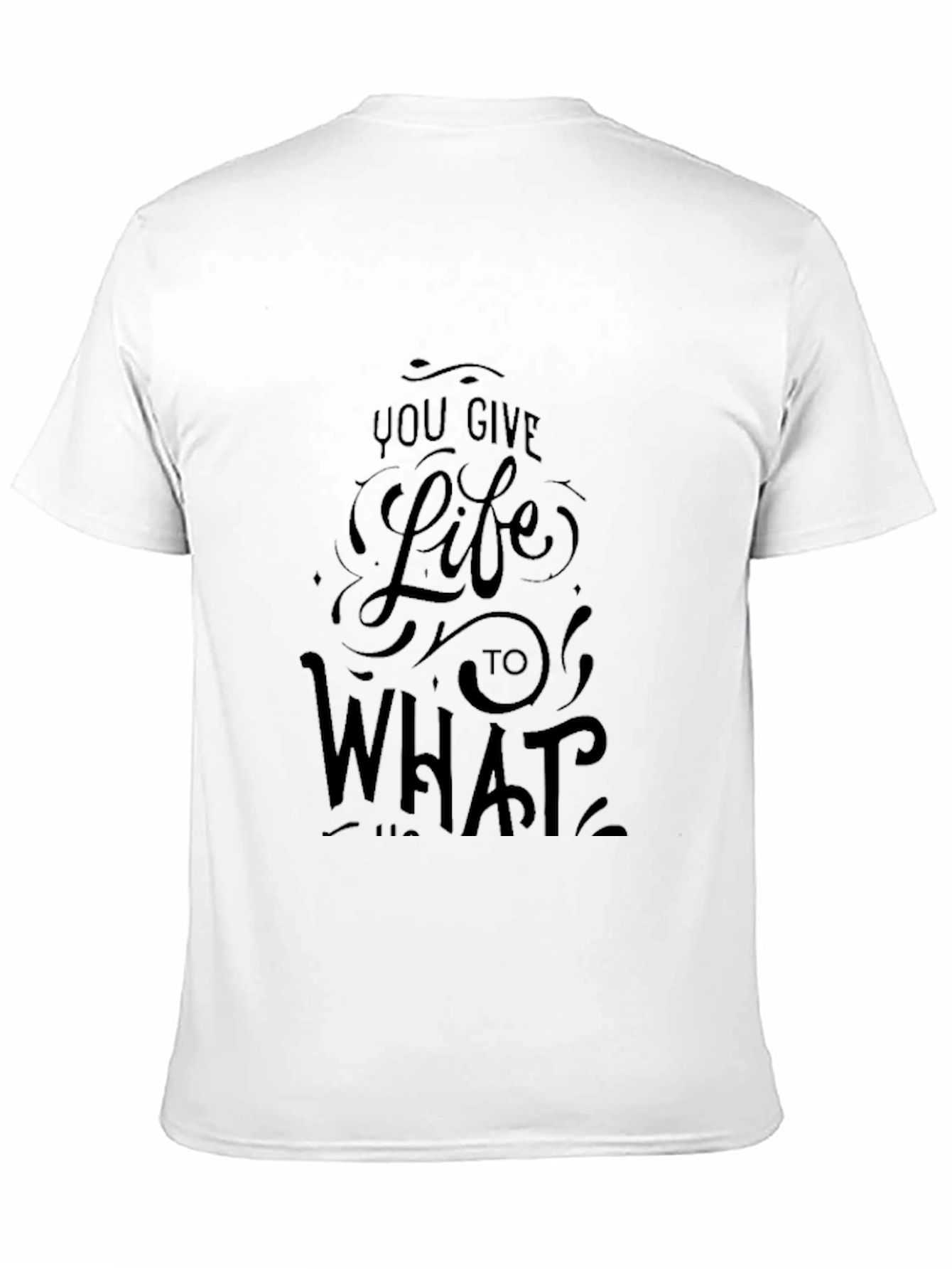 Black Graphic Tee - You Give Life To What...