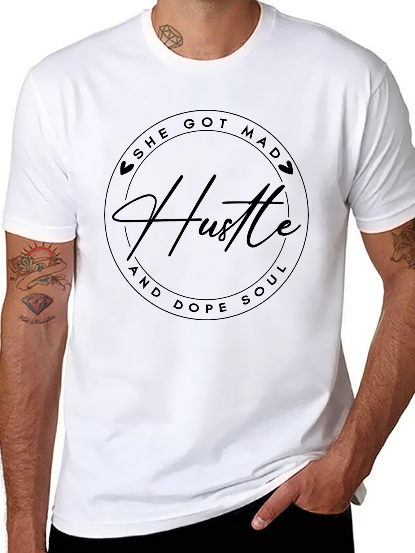 She Got Mad Hustle T-Shirt Black Graphic Tee