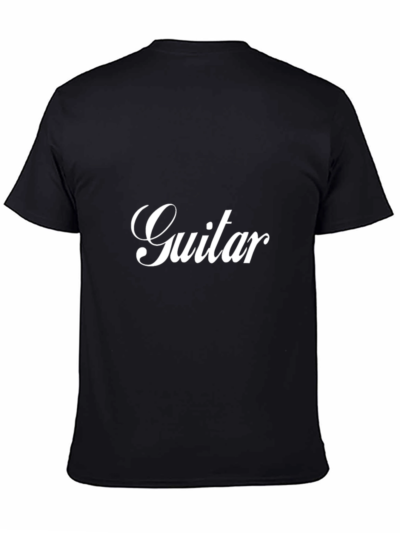 Guitar T-Shirt -  Classic Crew Neck Black Tee