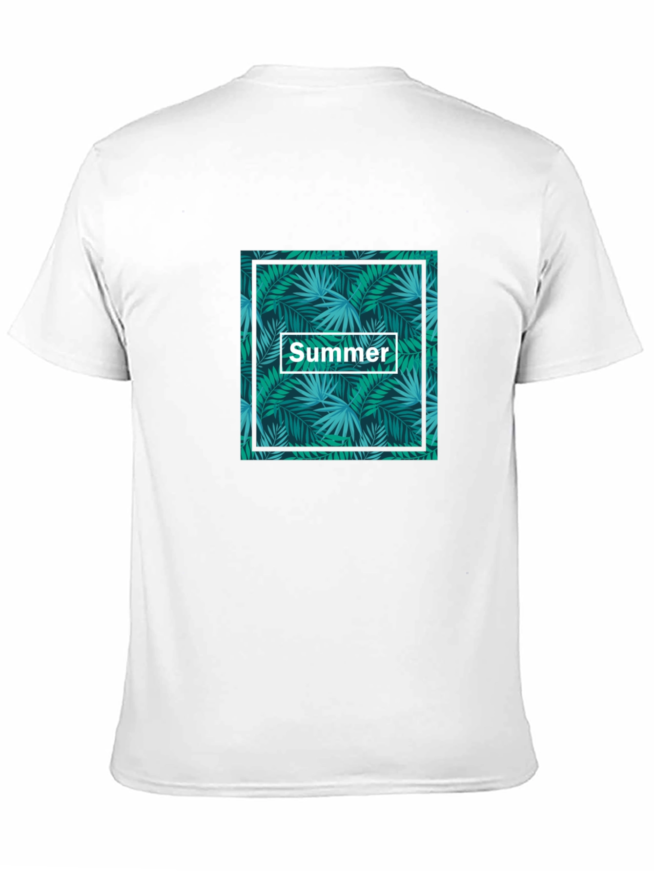 Tropical Summer Print Black T-Shirt
