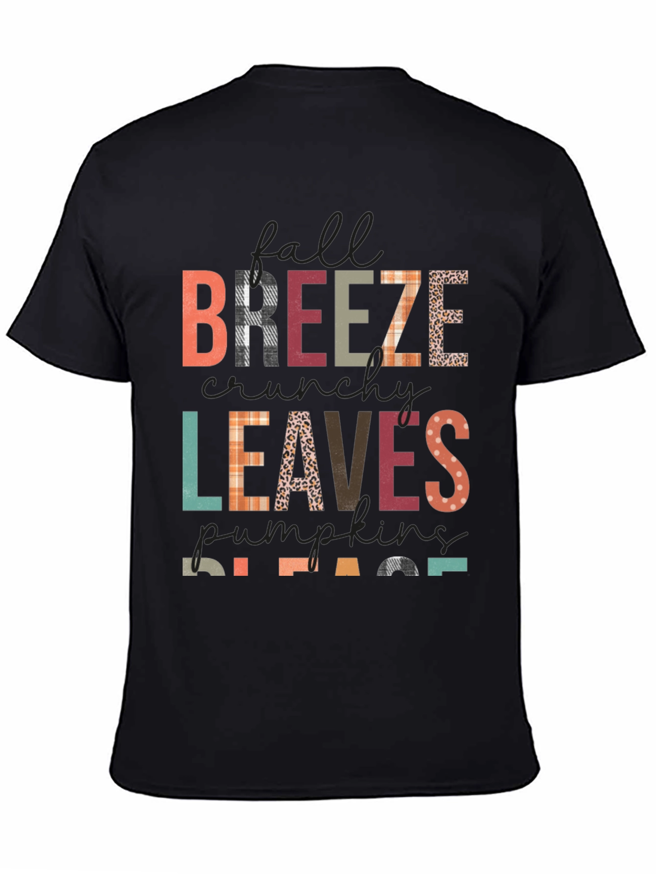 Fall Breeze Leaves Pumpkins Please Graphic Tee