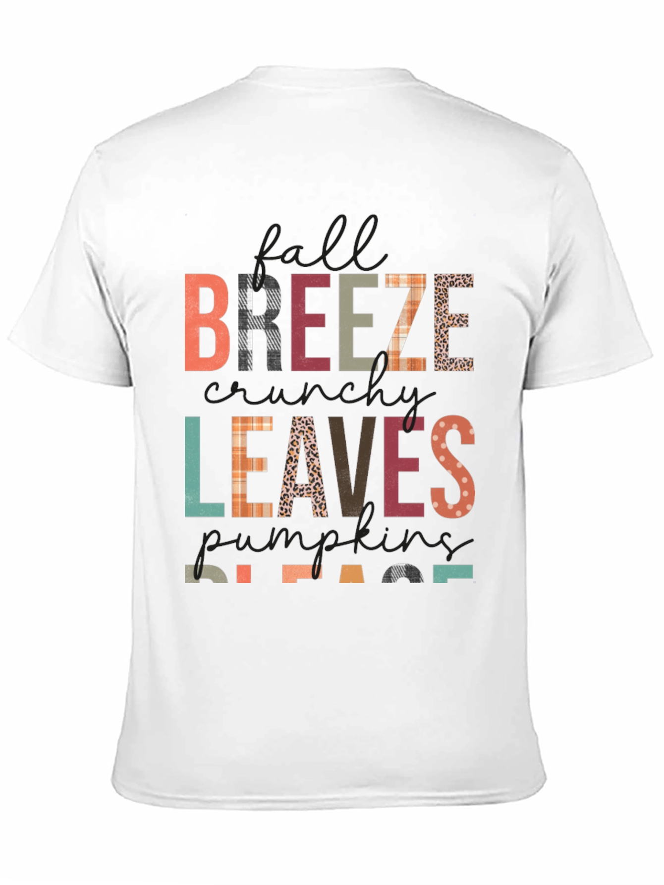 Fall Breeze Leaves Pumpkins Please Graphic Tee