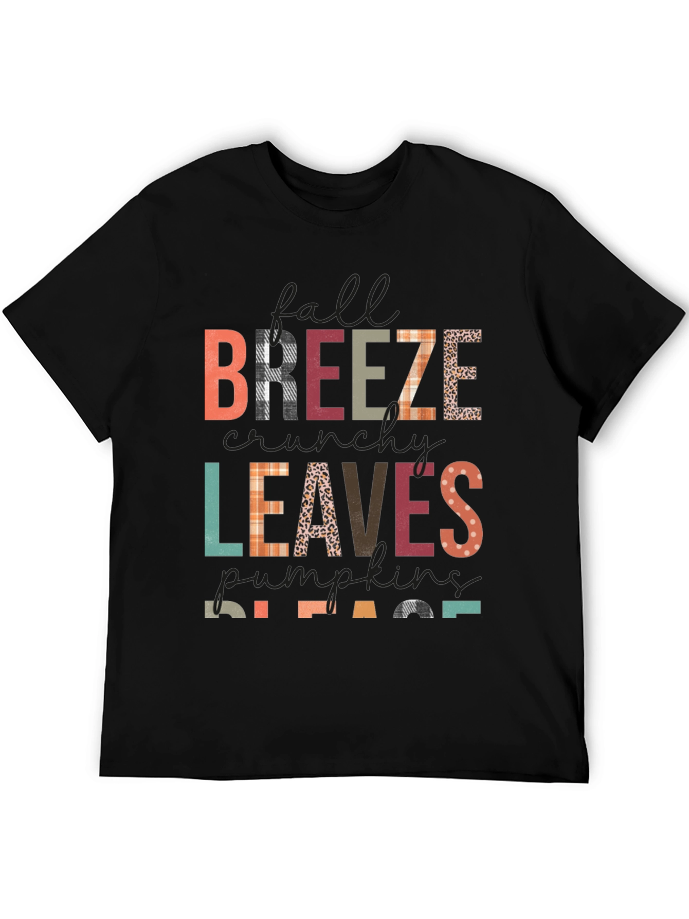 Fall Breeze Leaves Pumpkins Please Graphic Tee