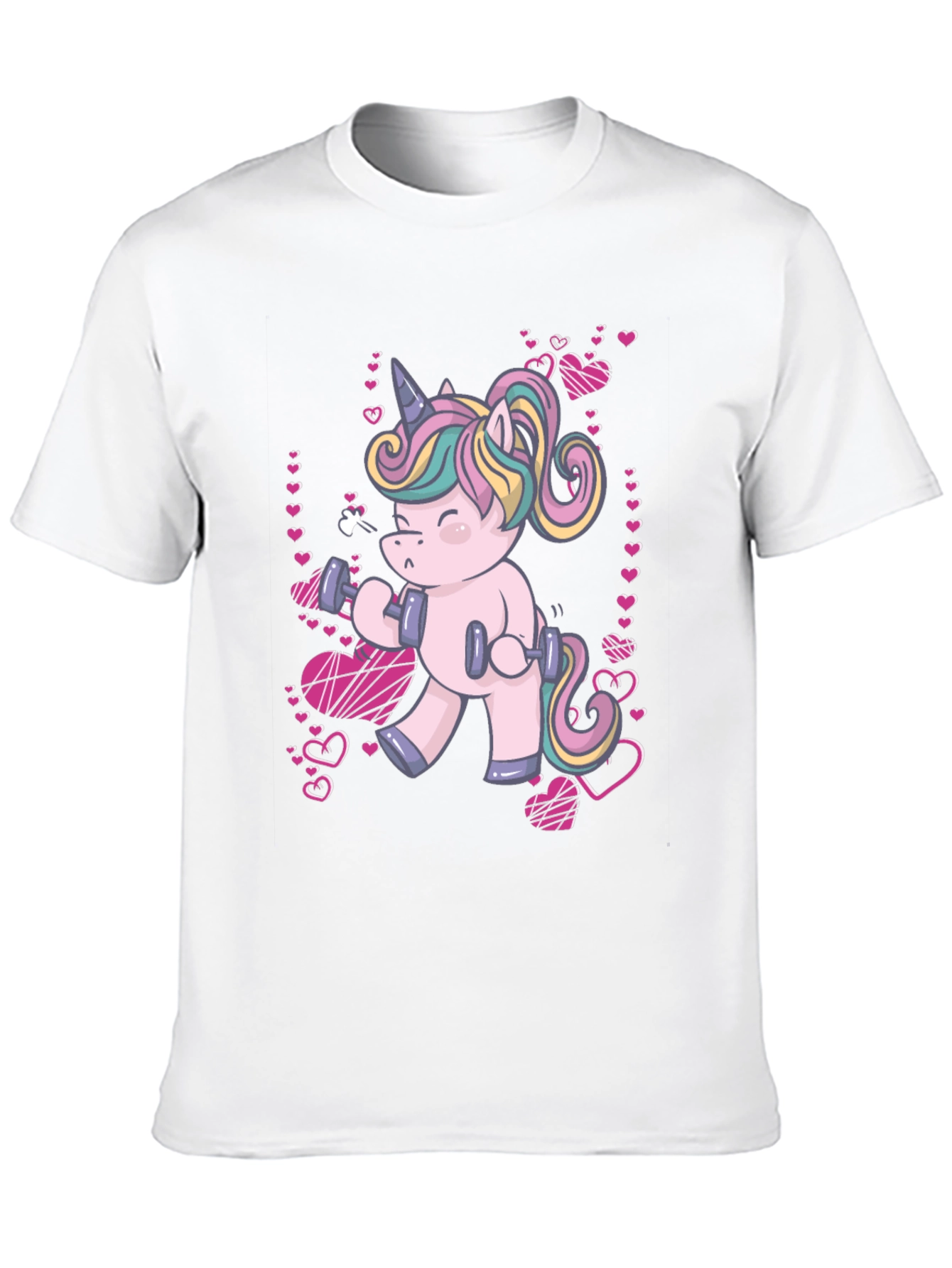 Unicorn Gym Workout Black T-Shirt